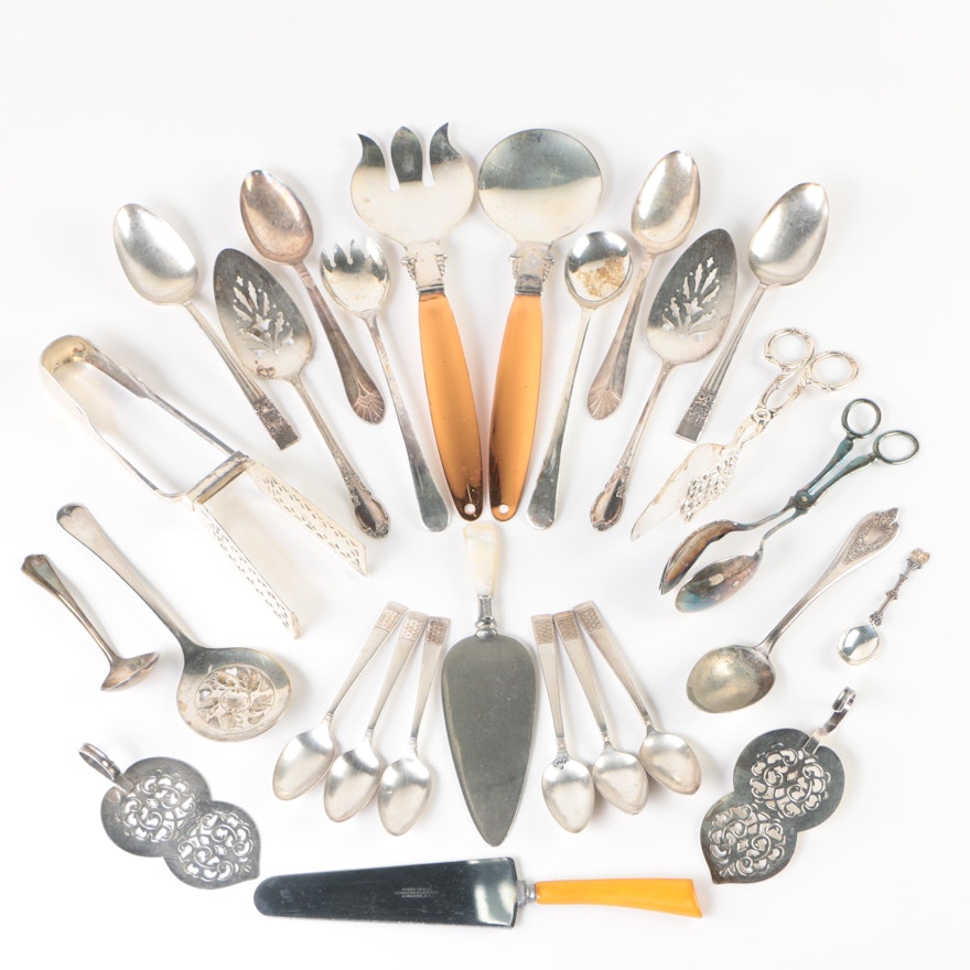 Silver Plate Serving Utensils featuring Rogers and Oneida Community