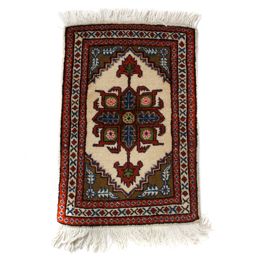 Hand-Knotted Persian Tabriz Accent Rug