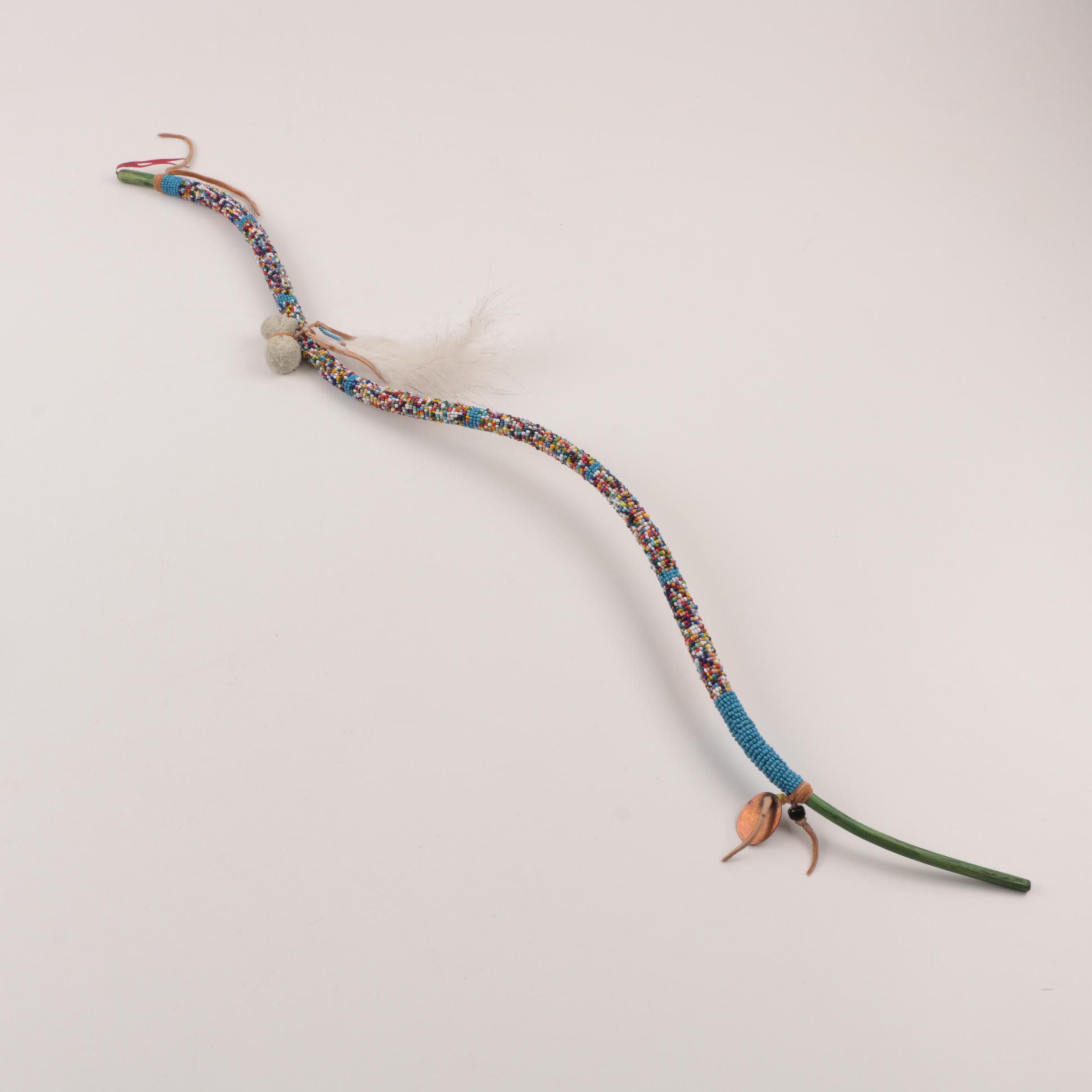 Native American Style Beaded Prayer Stick