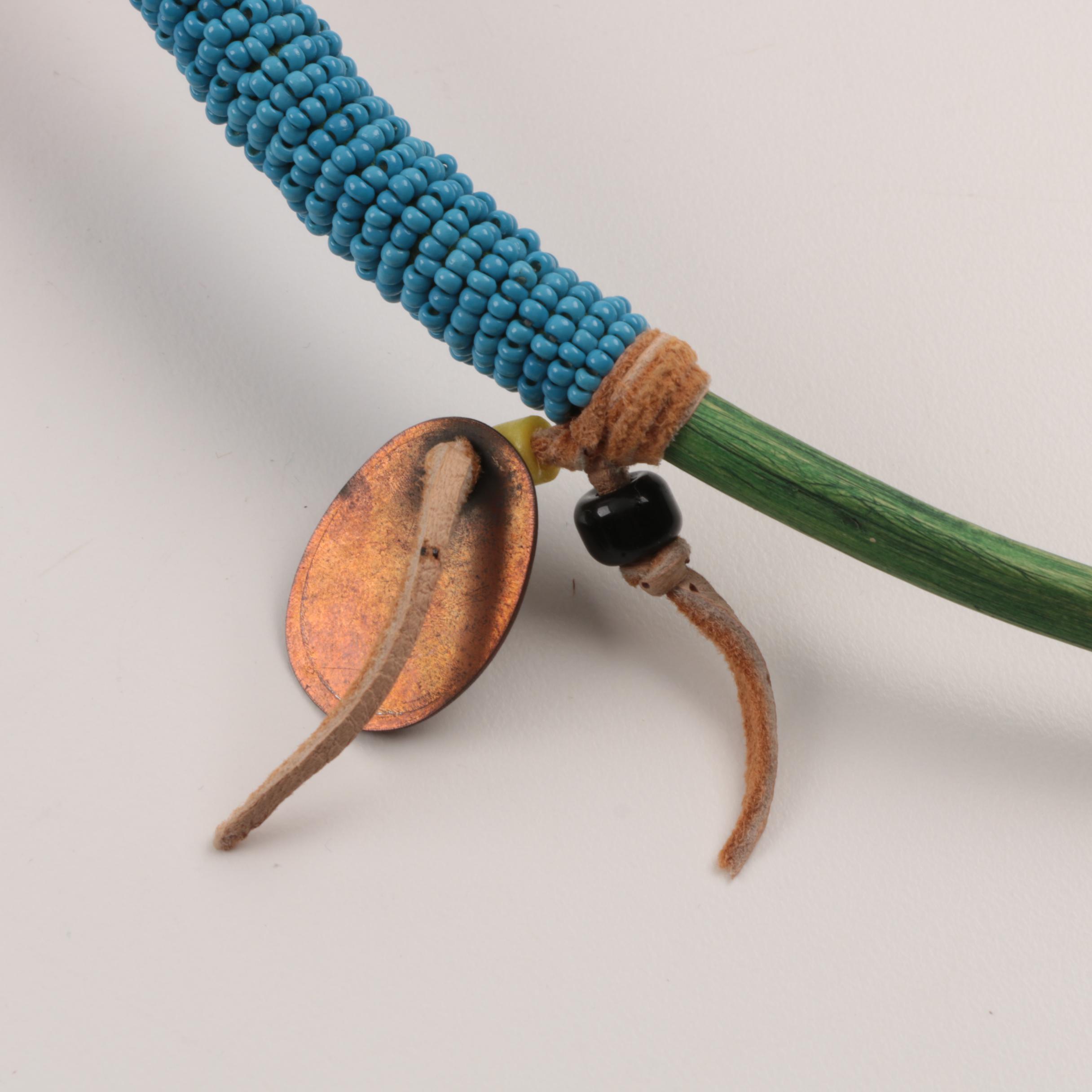 Native American Style Beaded Prayer Stick