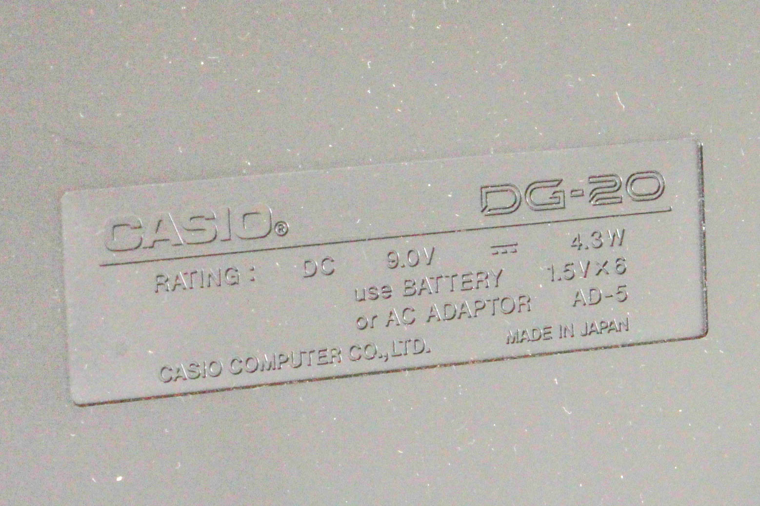 C. 1980s Casio DG-20 Digital Guitar Synth