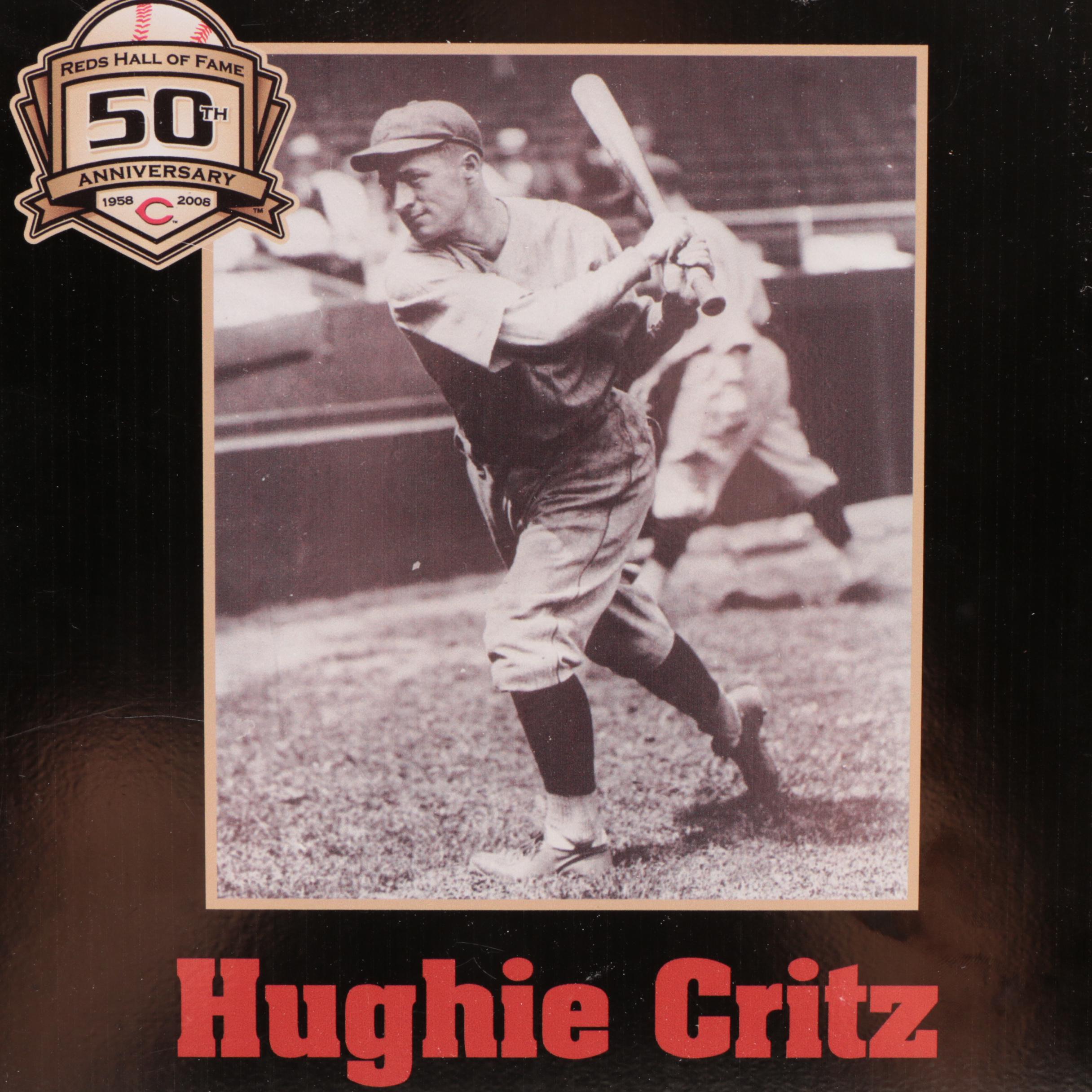 Critz, Lucas, and Donohue Cincinnati Reds Hall of Fame Photo Plaques COA