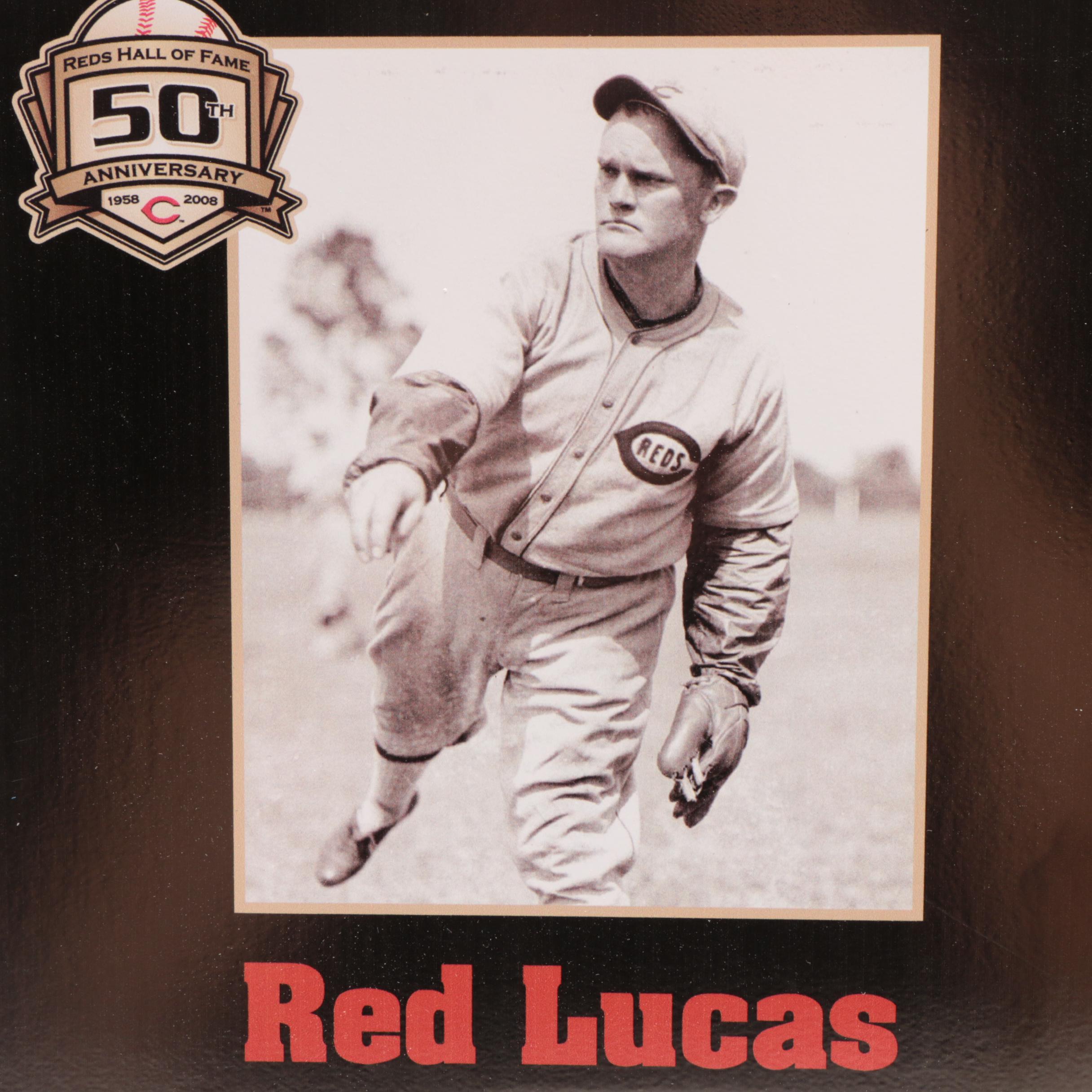 Critz, Lucas, and Donohue Cincinnati Reds Hall of Fame Photo Plaques COA