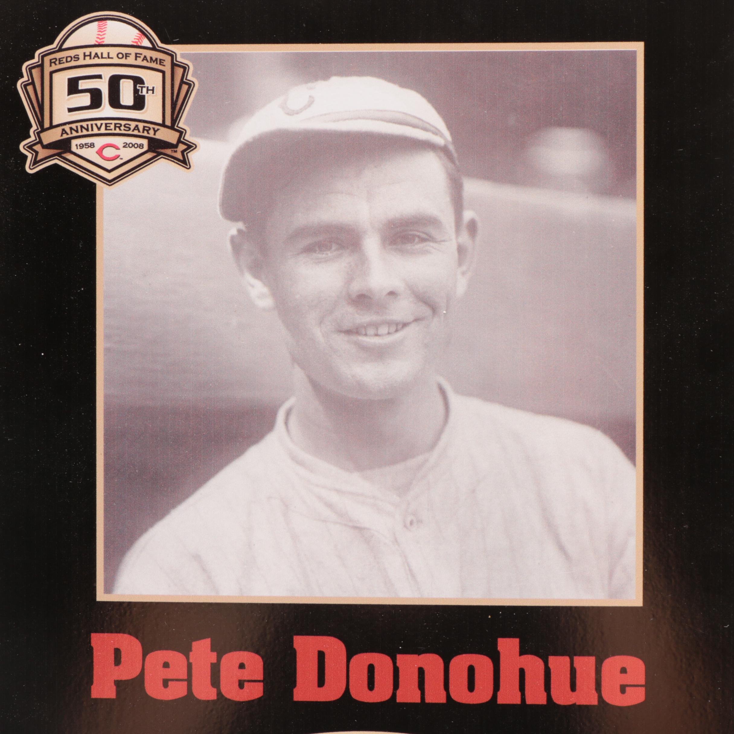 Critz, Lucas, and Donohue Cincinnati Reds Hall of Fame Photo Plaques COA