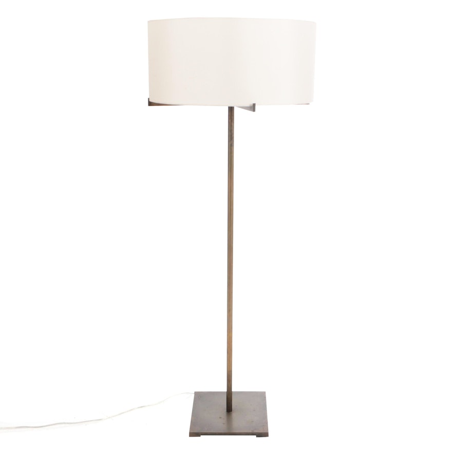 Palmer Hargrave Floor Lamp in Antiqued Bronze Finish