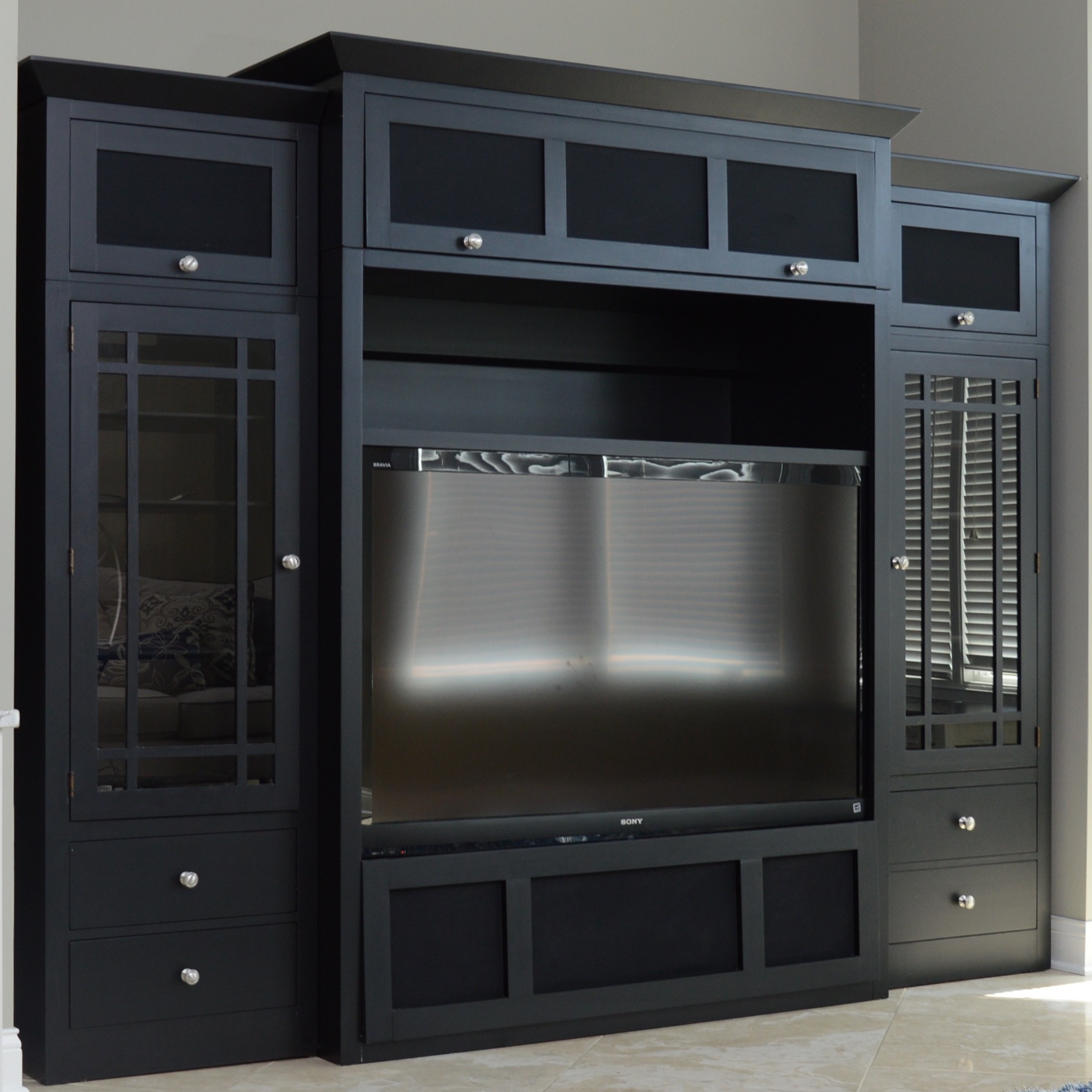 Ethan Allen Three Piece Entertainment Center