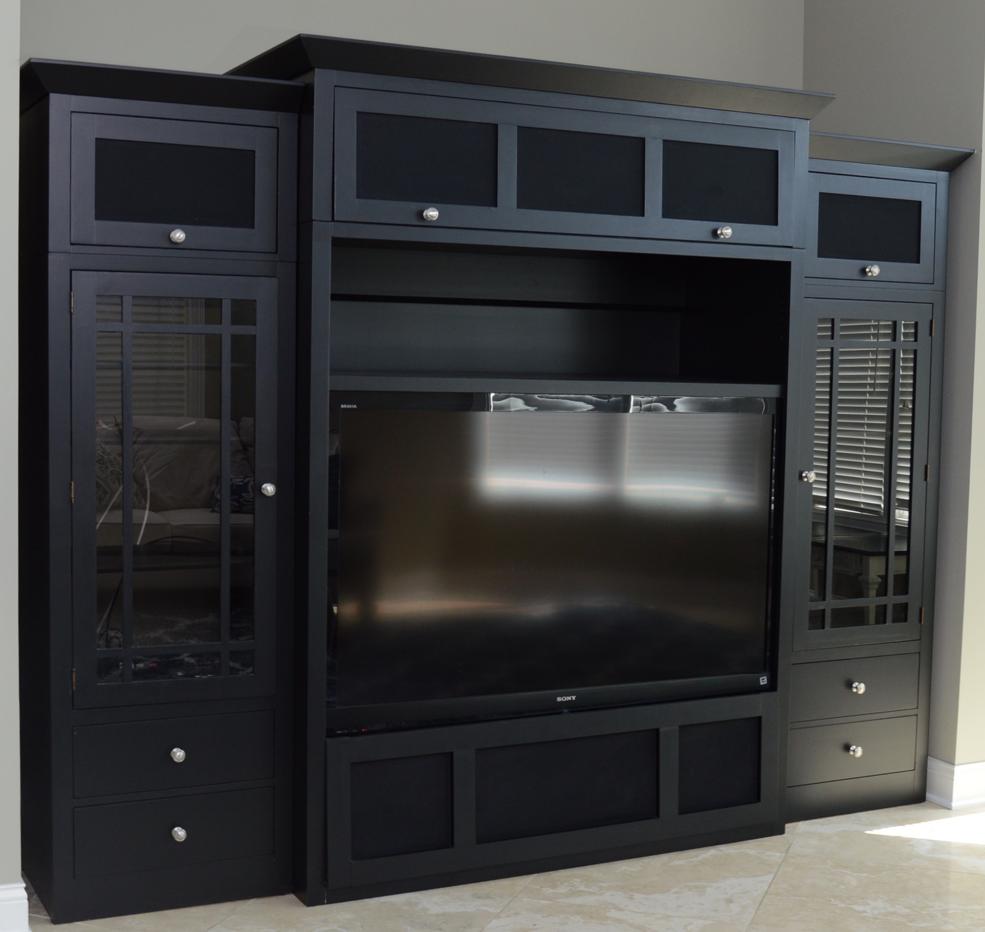 Ethan Allen Three Piece Entertainment Center