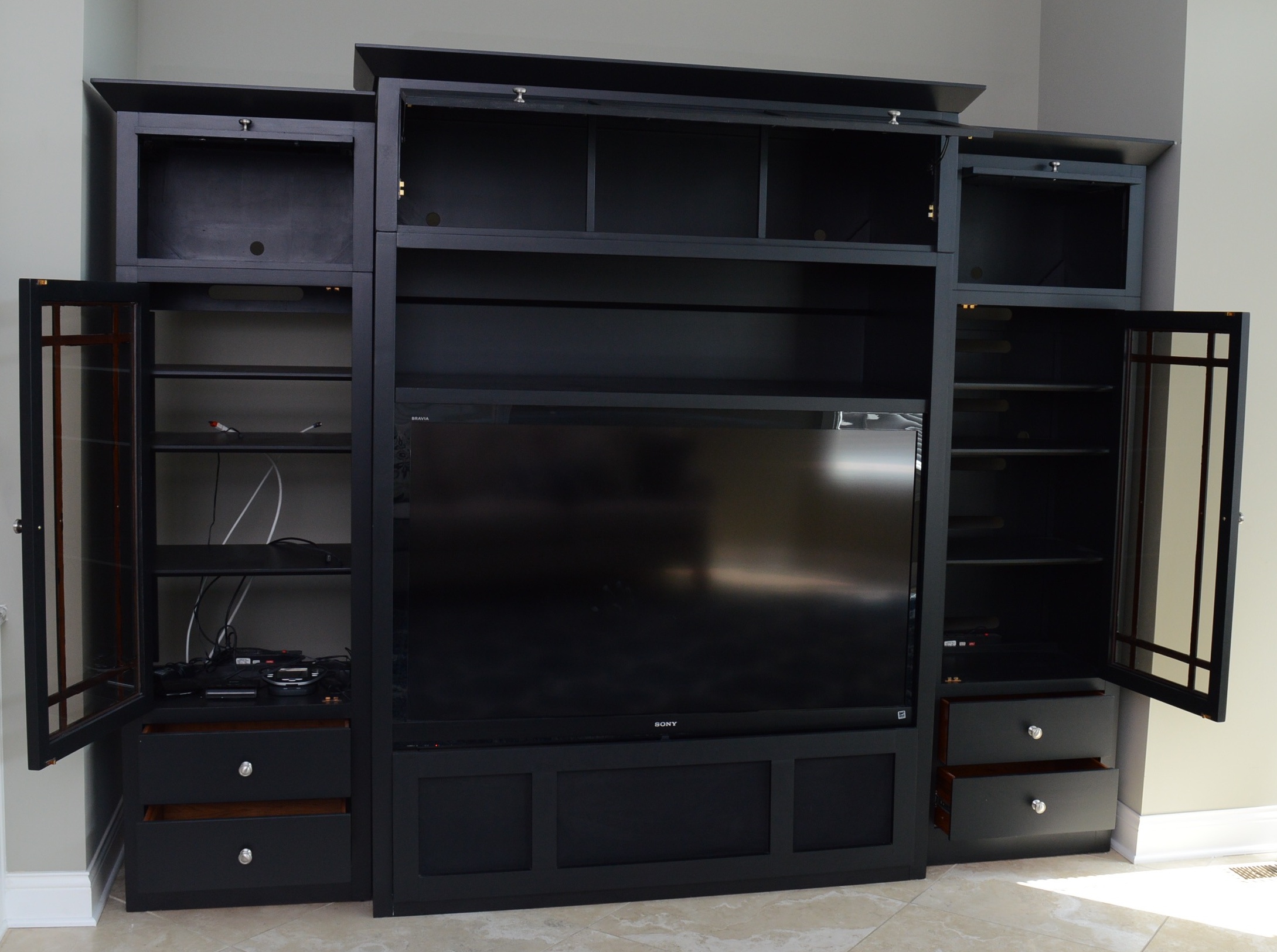 Ethan Allen Three Piece Entertainment Center