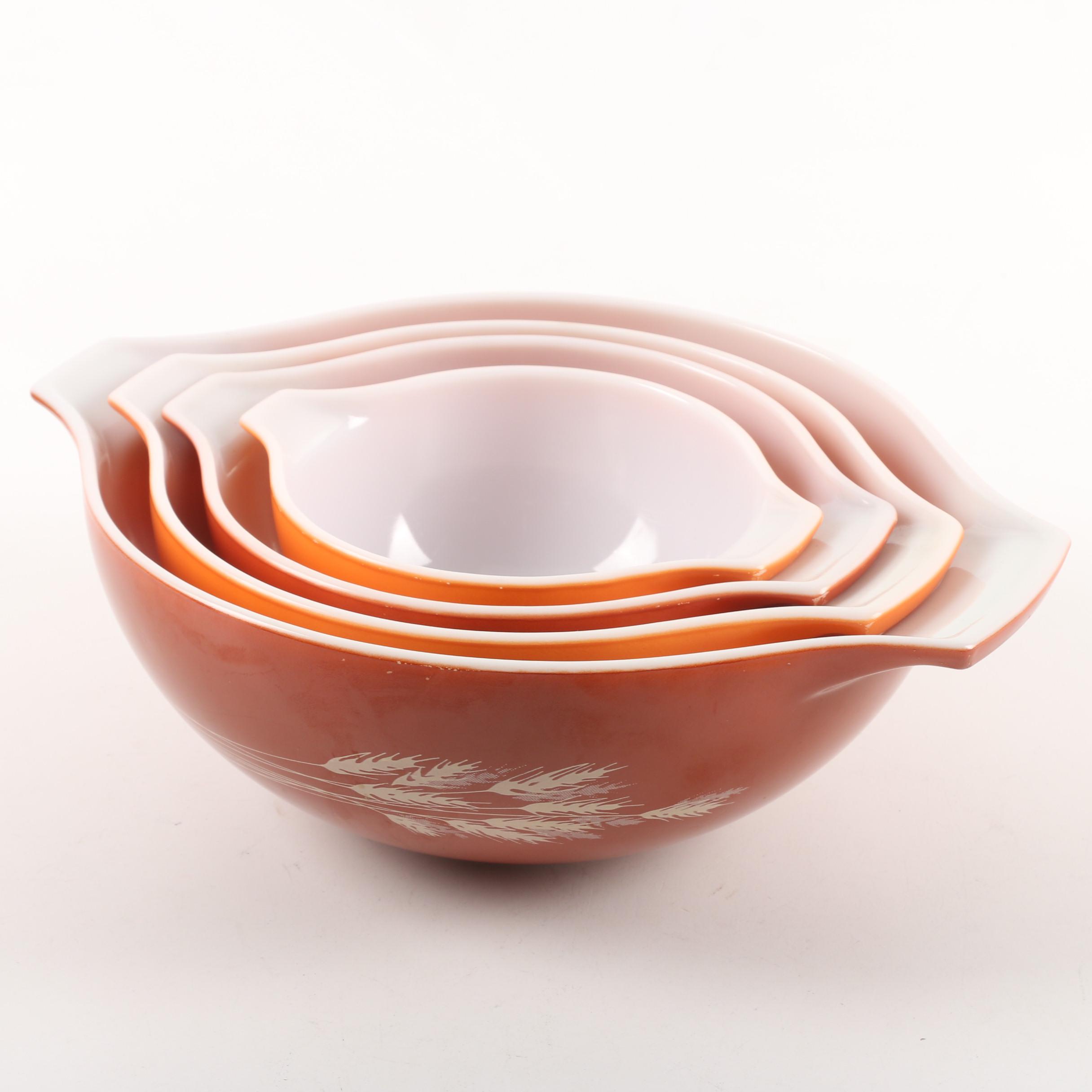 Vintage Pyrex "Autumn Harvest" Cinderella Bowls c. 1979-86