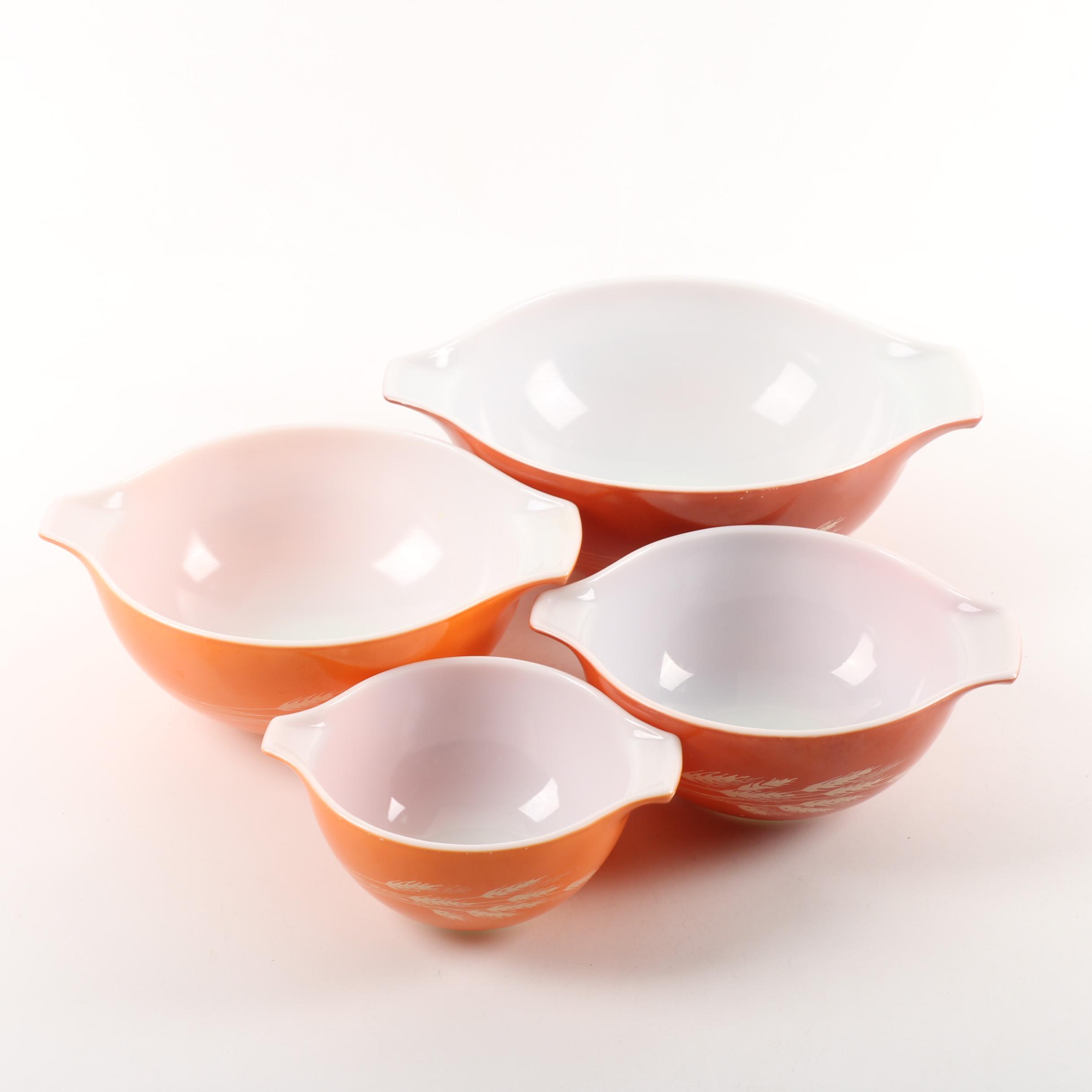 Vintage Pyrex "Autumn Harvest" Cinderella Bowls c. 1979-86