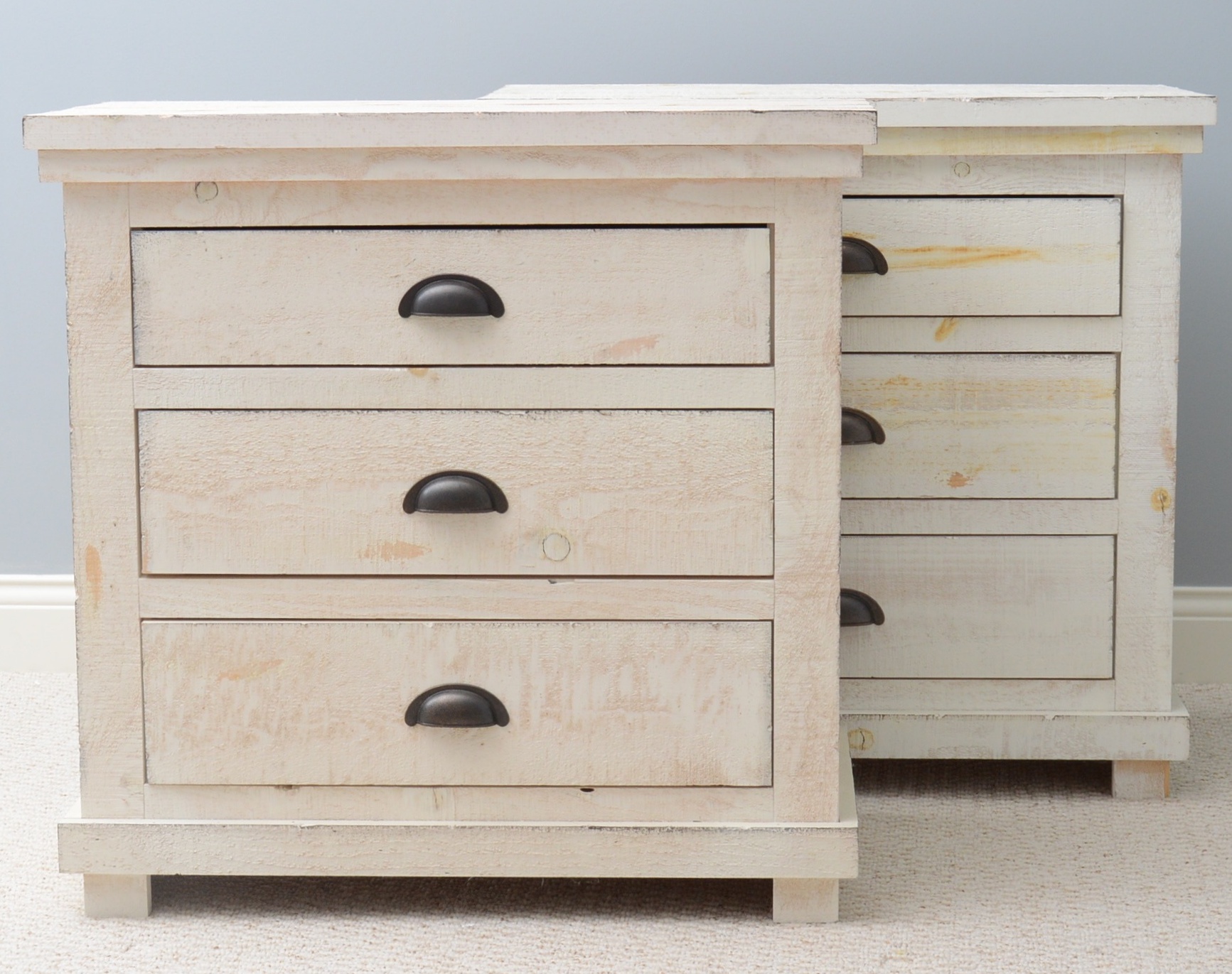 Pair of Rustic Style Night Stands