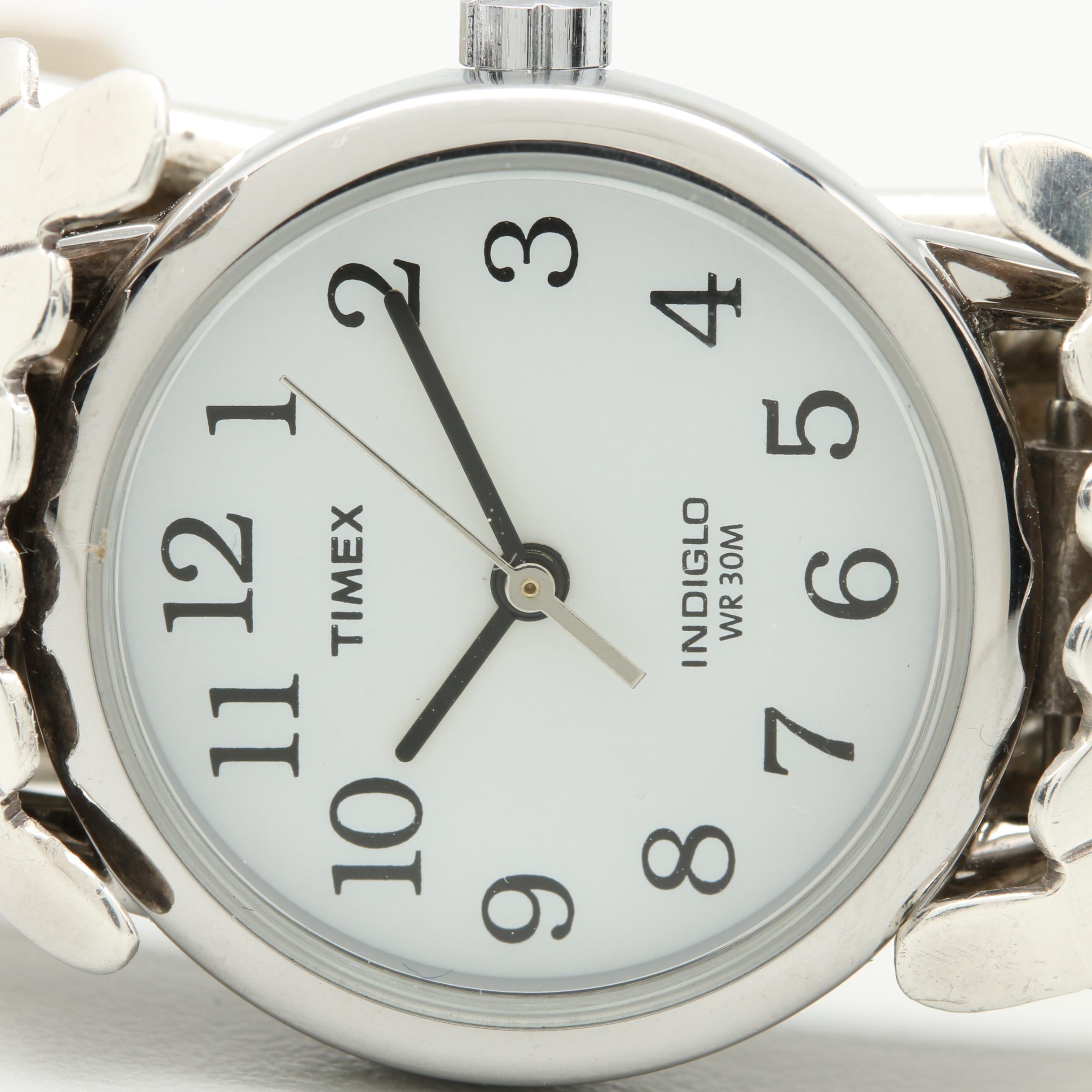 Thomas Francisco Navajo Diné Timex Sterling Silver Watch Cuff