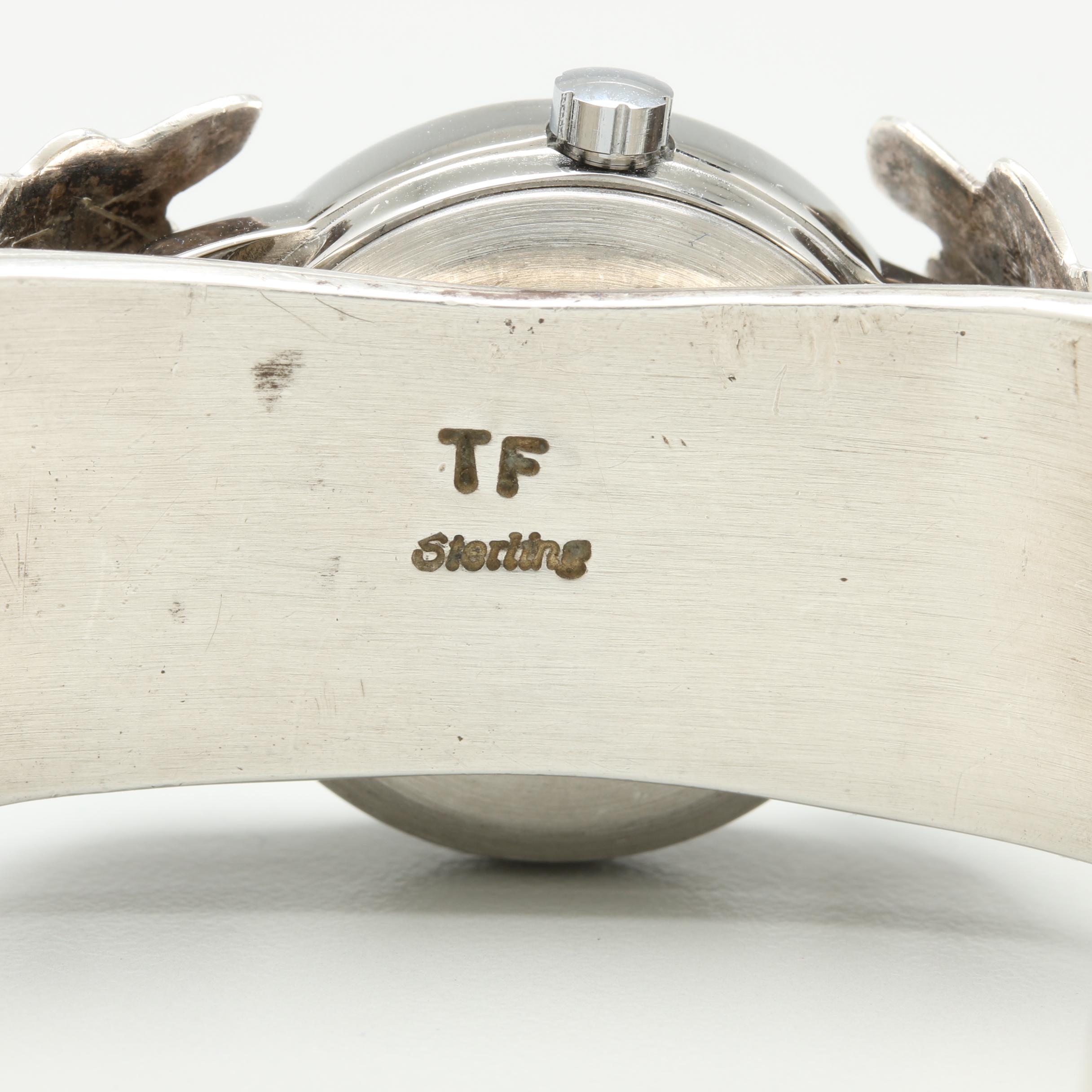 Thomas Francisco Navajo Diné Timex Sterling Silver Watch Cuff