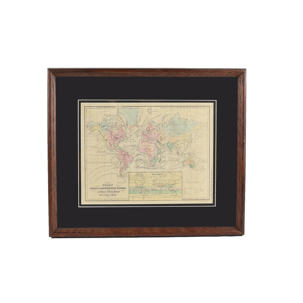 1862 Ocean and Continental Basins Current Map