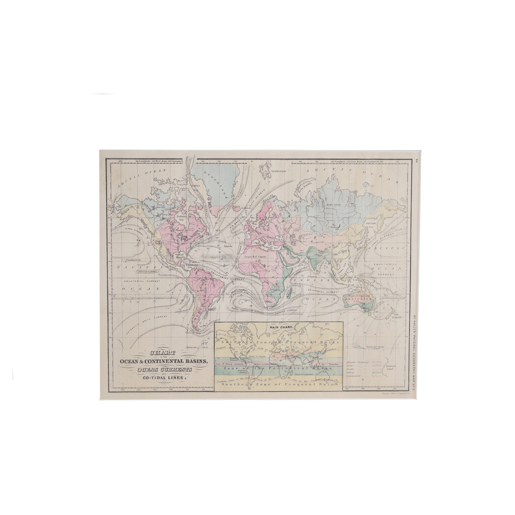 1862 Ocean and Continental Basins Current Map