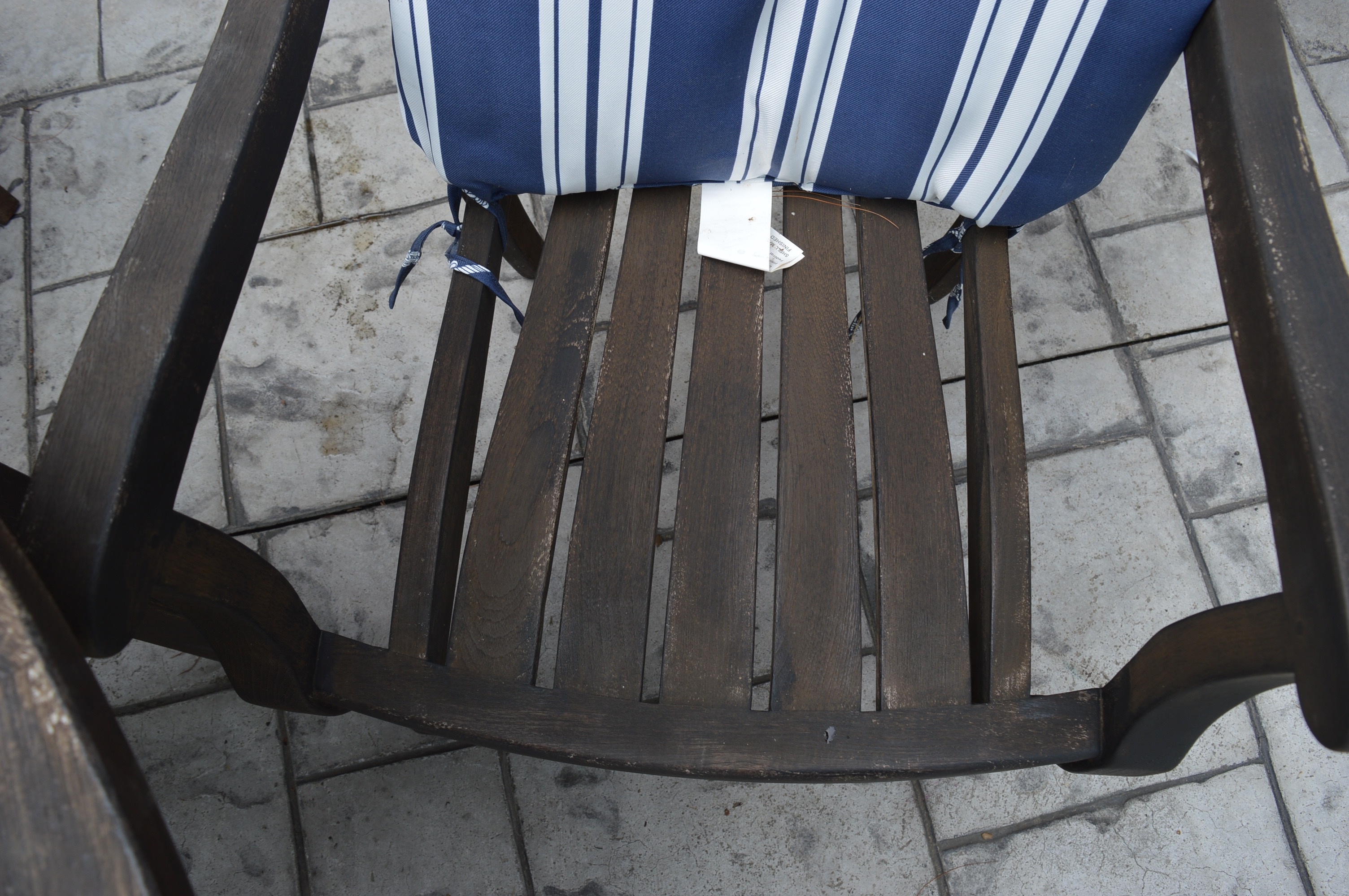 Smith & Hawken Teak Wood Patio Dining Set with Cushions