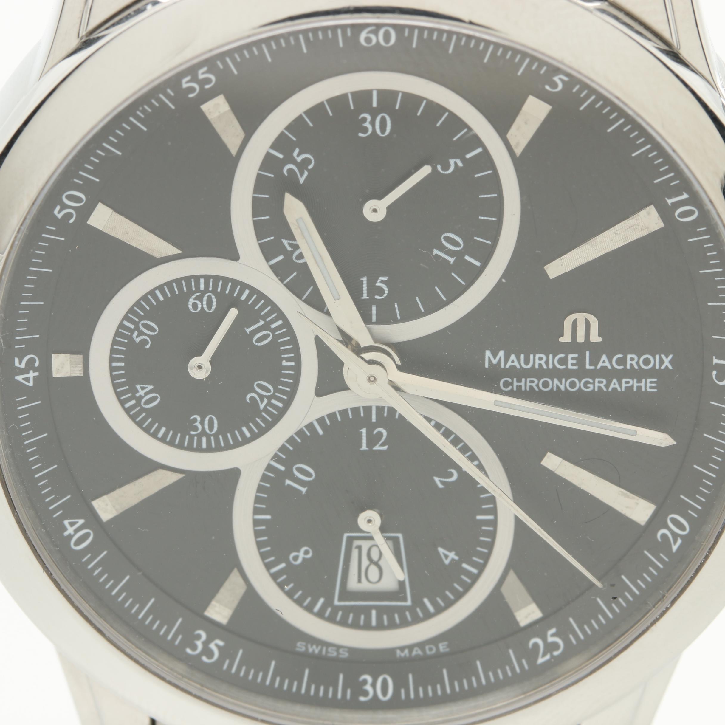 Maurice Lacroix Stainless Steel Chronograph Watch