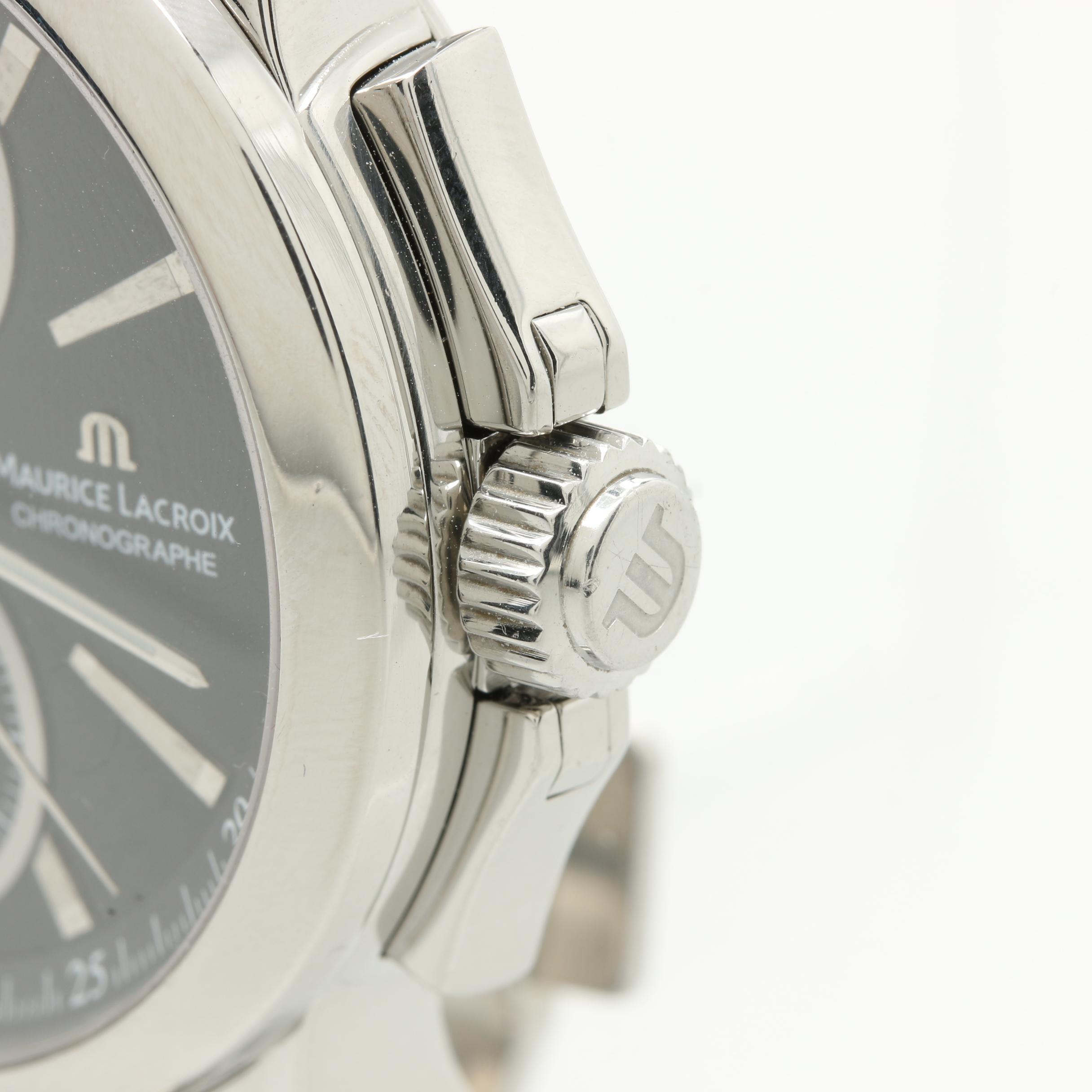 Maurice Lacroix Stainless Steel Chronograph Watch
