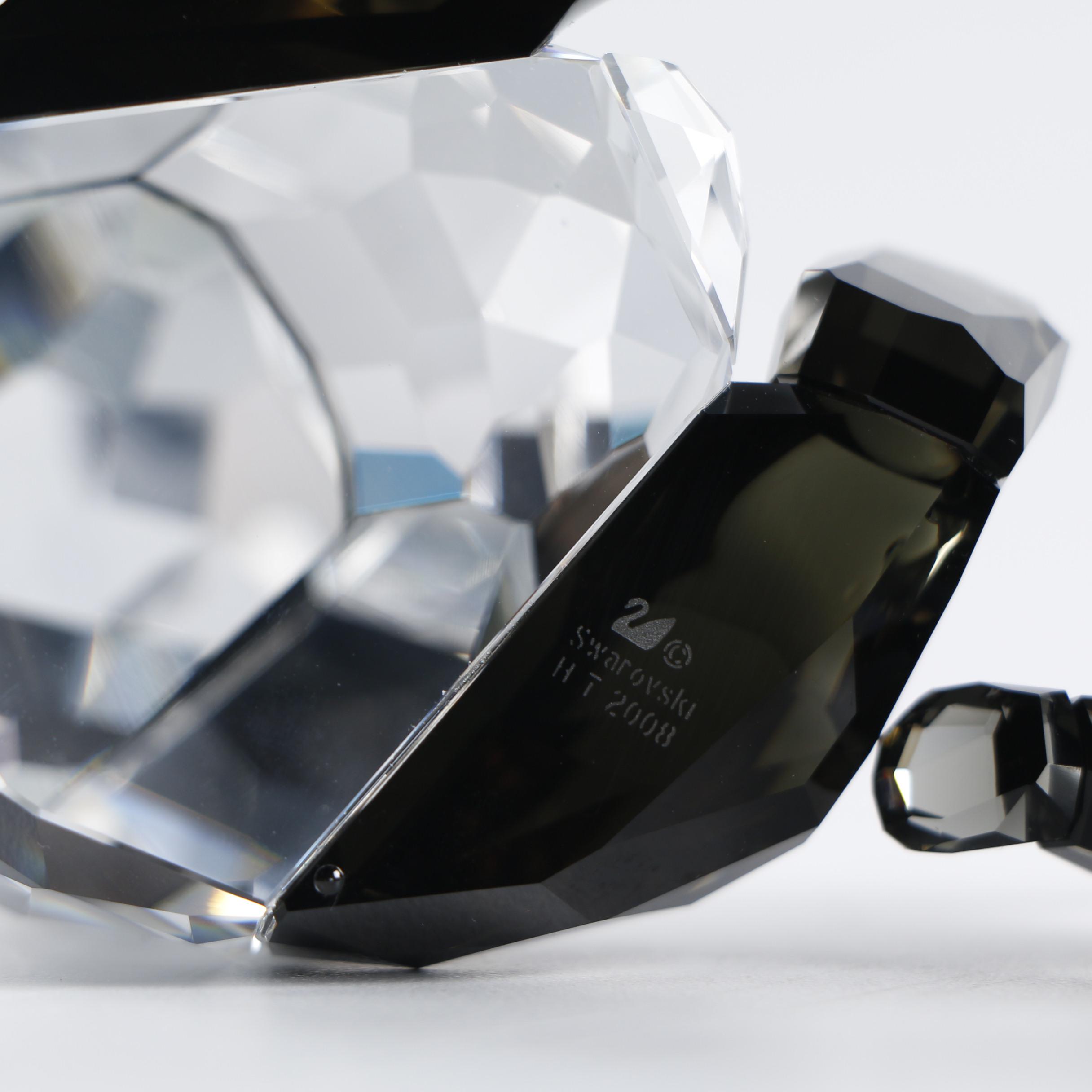 2008 Swarovski Crystal "Panda Mother with Baby" Figurines