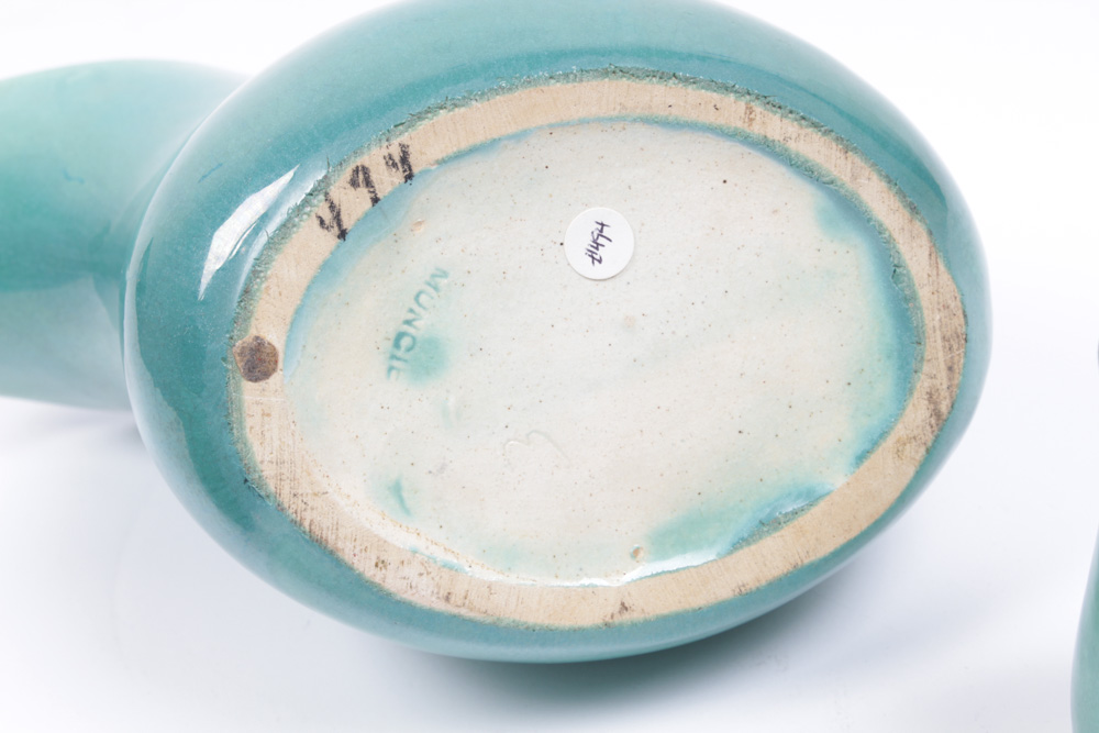 Muncie Pottery Arts & Crafts Style Green Juice Set