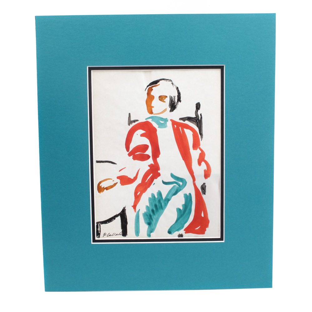 Philip Callahan Drawing of Seated Man