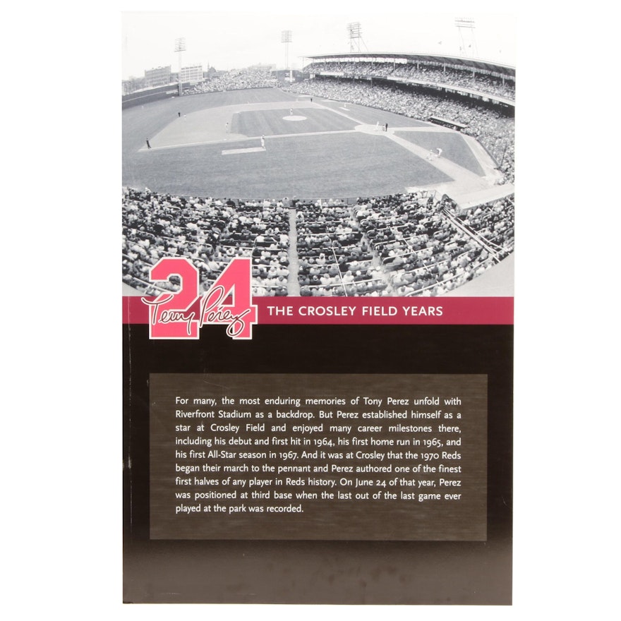Tony Perez "The Crosley Field Years" Reds Hall of Fame Exhibit Sign COA