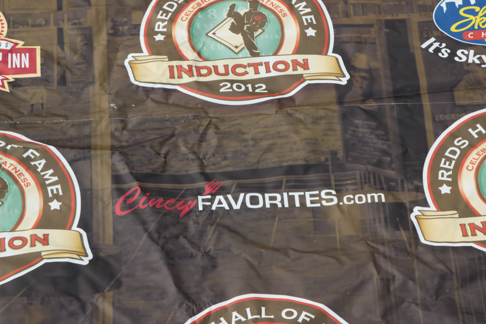 2012 Cincinnati Reds Hall of Fame Induction Banner COA