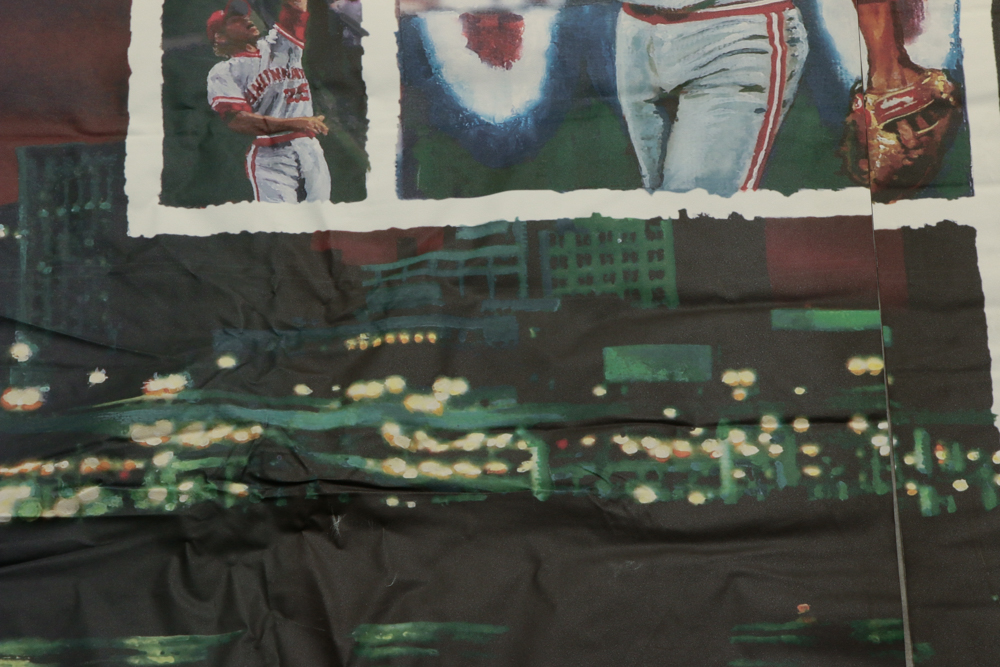 Two "1990" Wall Banners From The Cincinnati Reds Hall of Fame COA