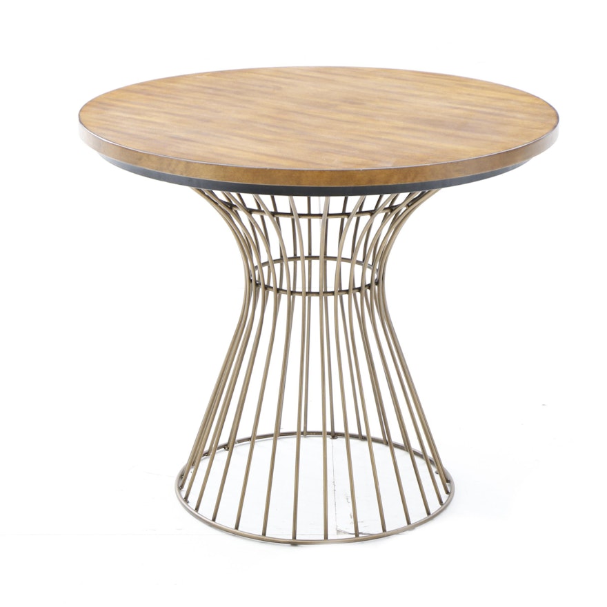Platner Style Wire Pedestal Table