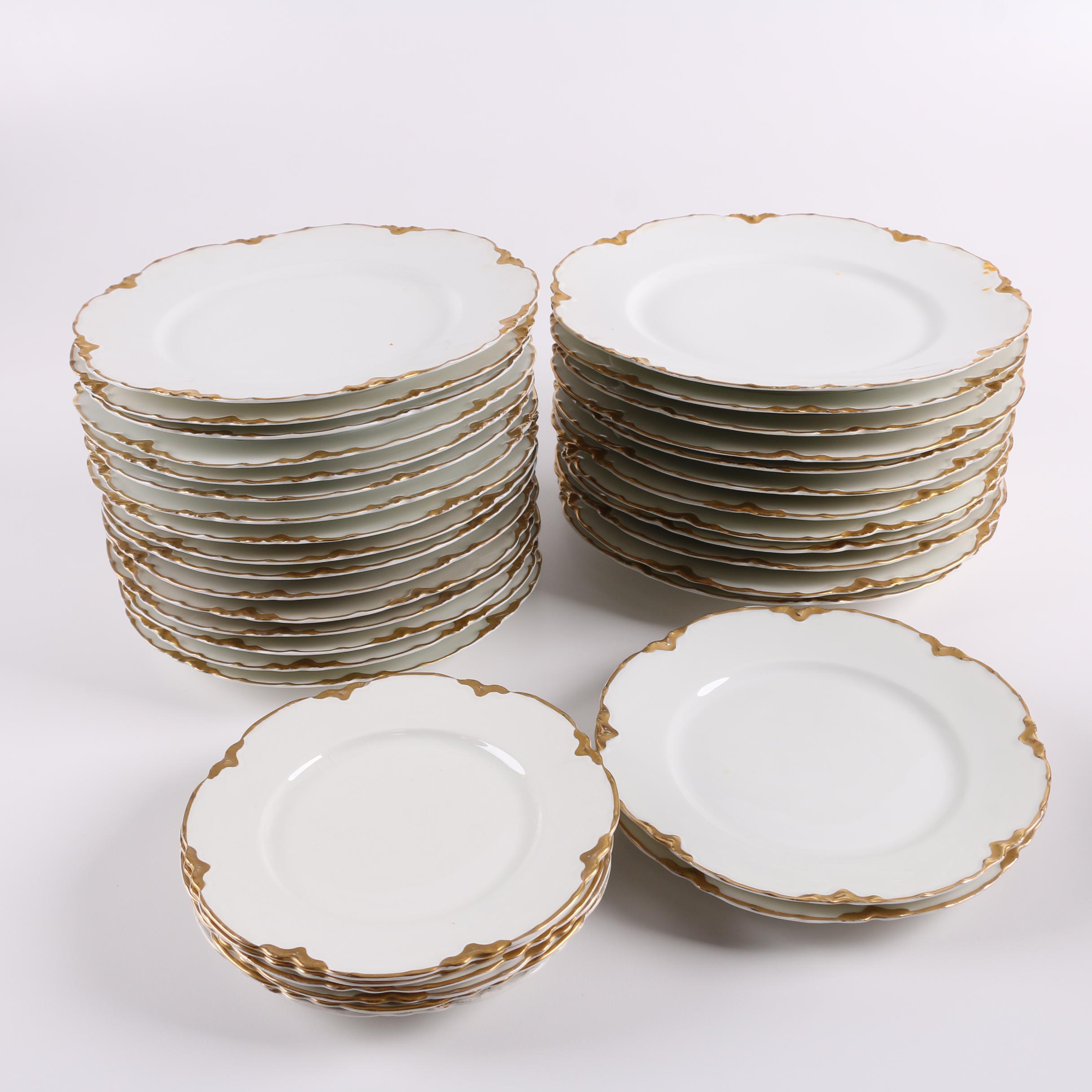 Antique Haviland Limoges "Silver Anniversary" Porcelain Dinnerware c. 1902