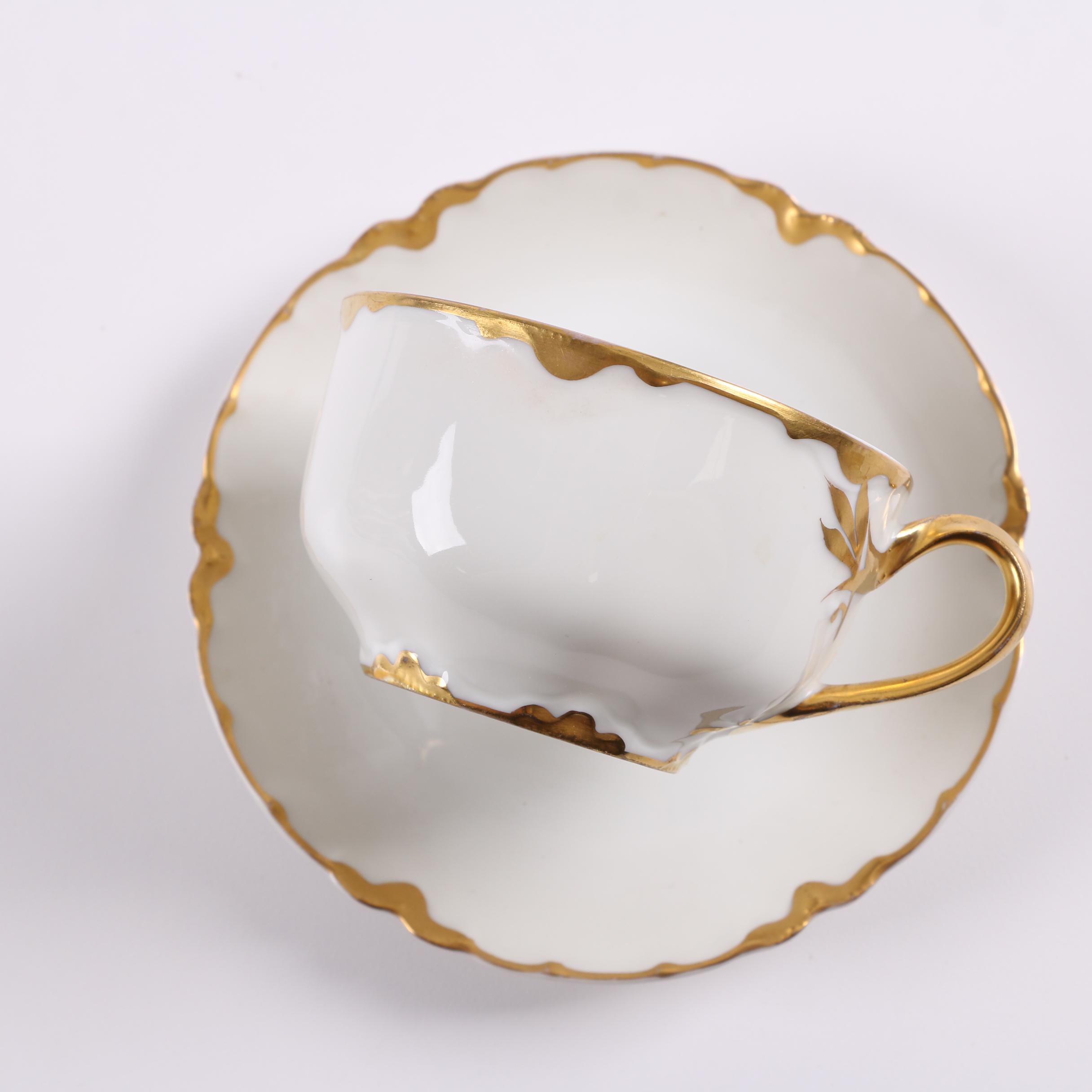 Antique Haviland Limoges "Silver Anniversary" Porcelain Dinnerware c. 1902