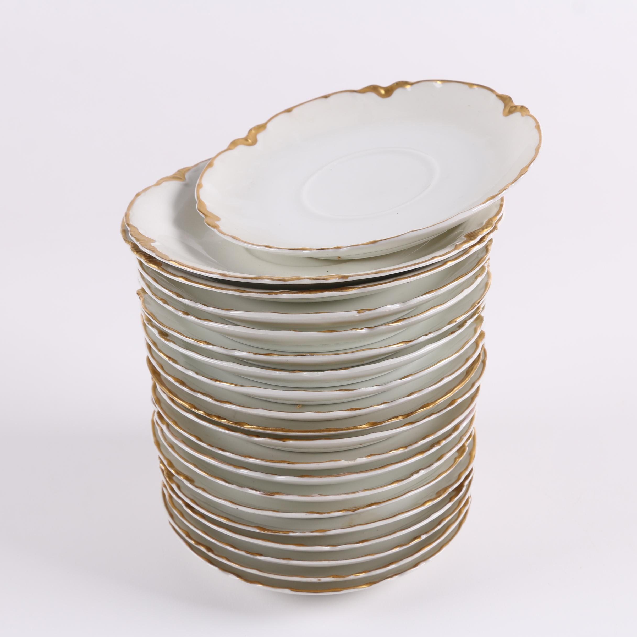 Antique Haviland Limoges "Silver Anniversary" Porcelain Dinnerware c. 1902