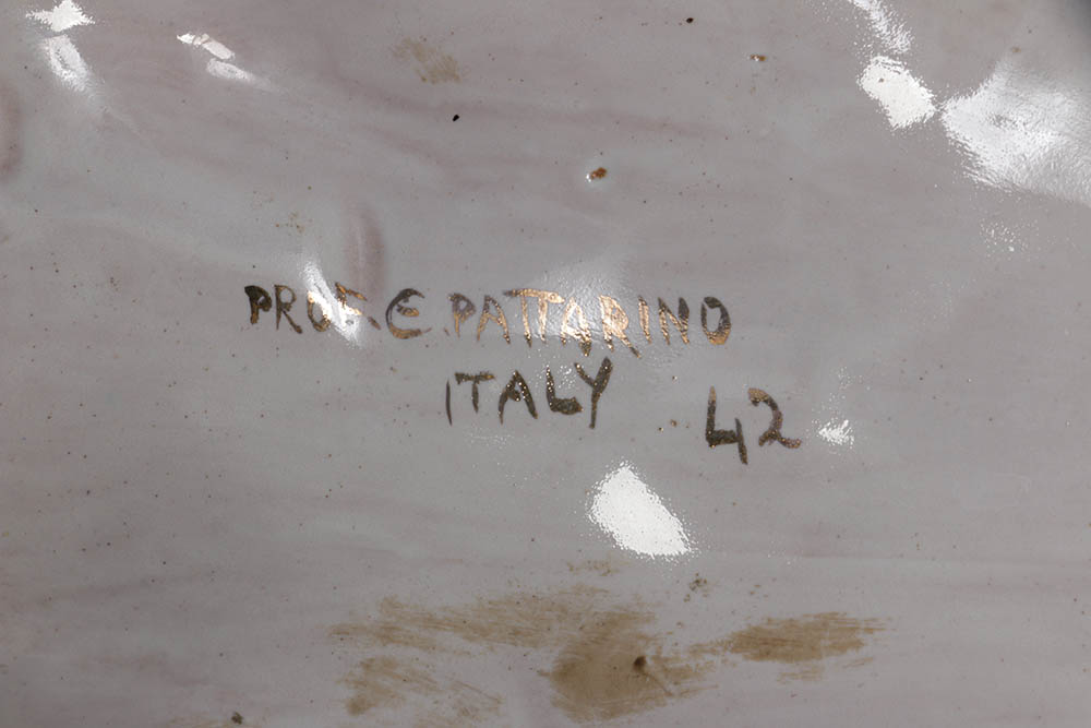 Eugenio Pattarino Hand-Painted St. Luke Wall-Hanging Sculpture