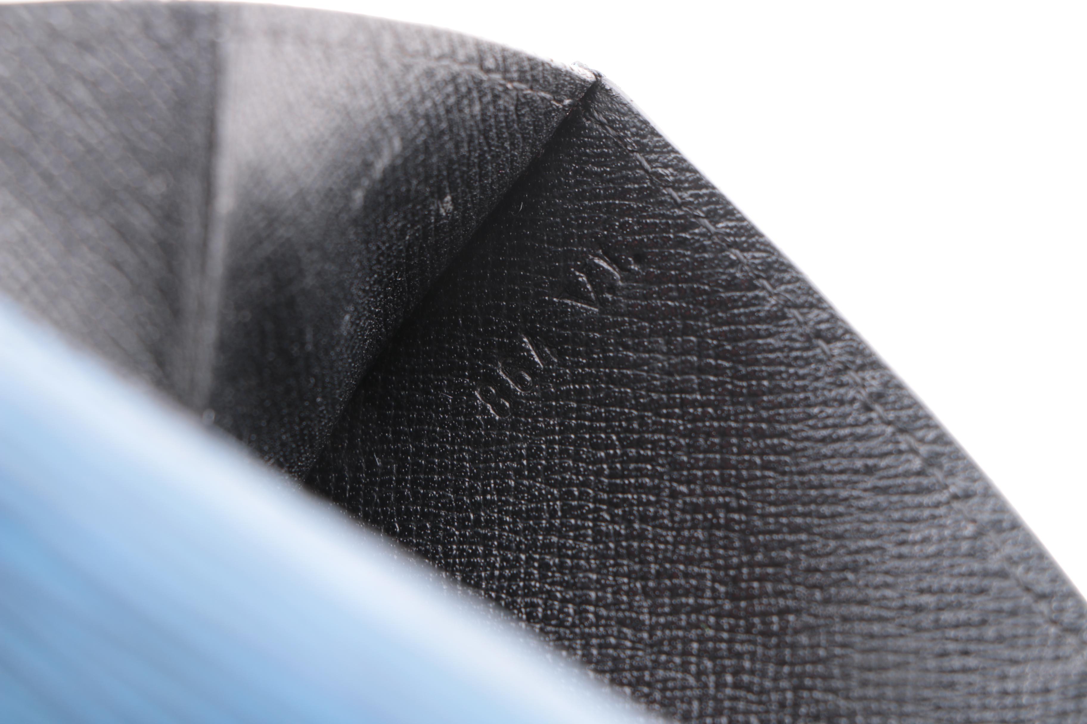 1986 Louis Vuitton of Paris Blue Epi Leather Clutch