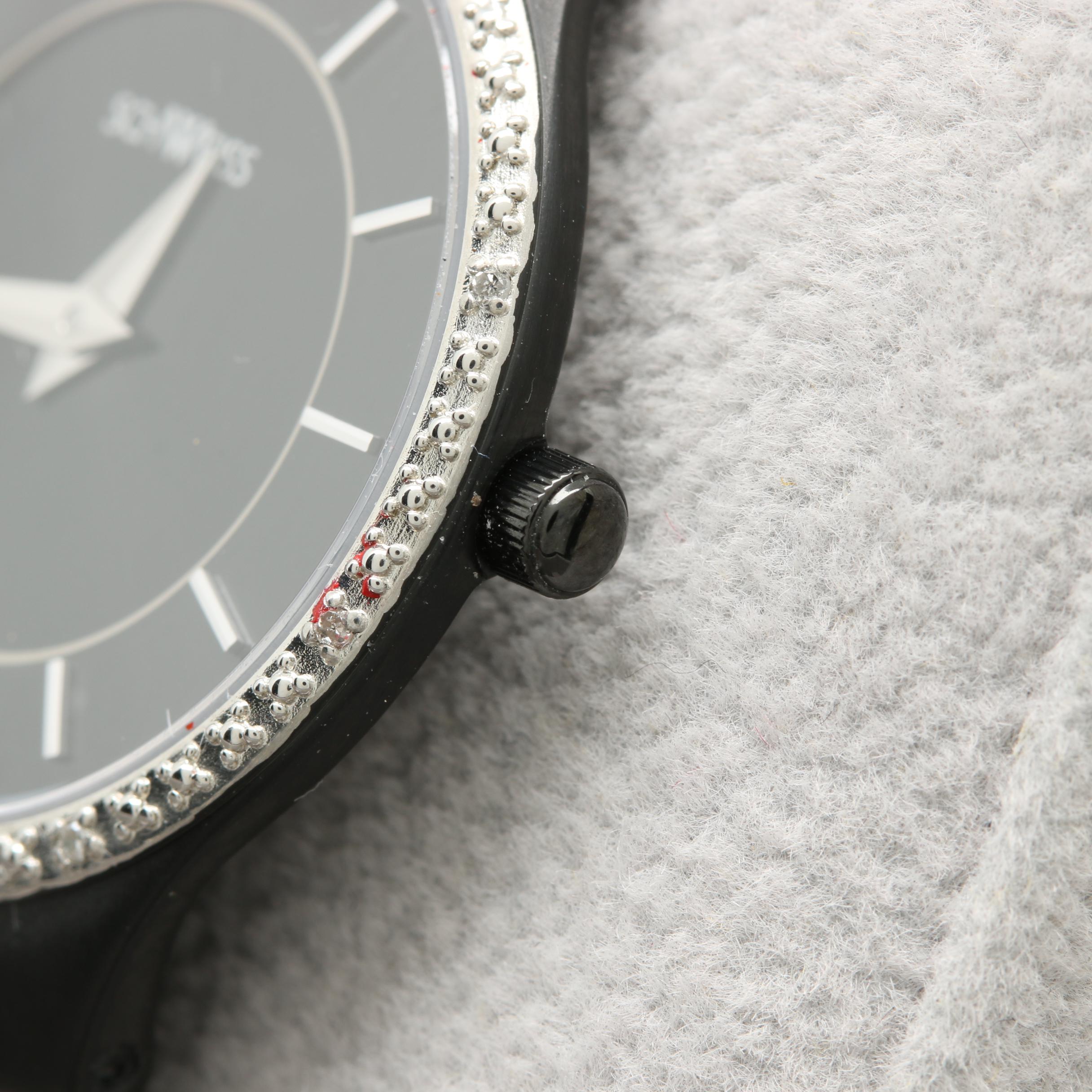 Schweiss Swiss Diamond and Black Ion Plated Stainless Steel Watch