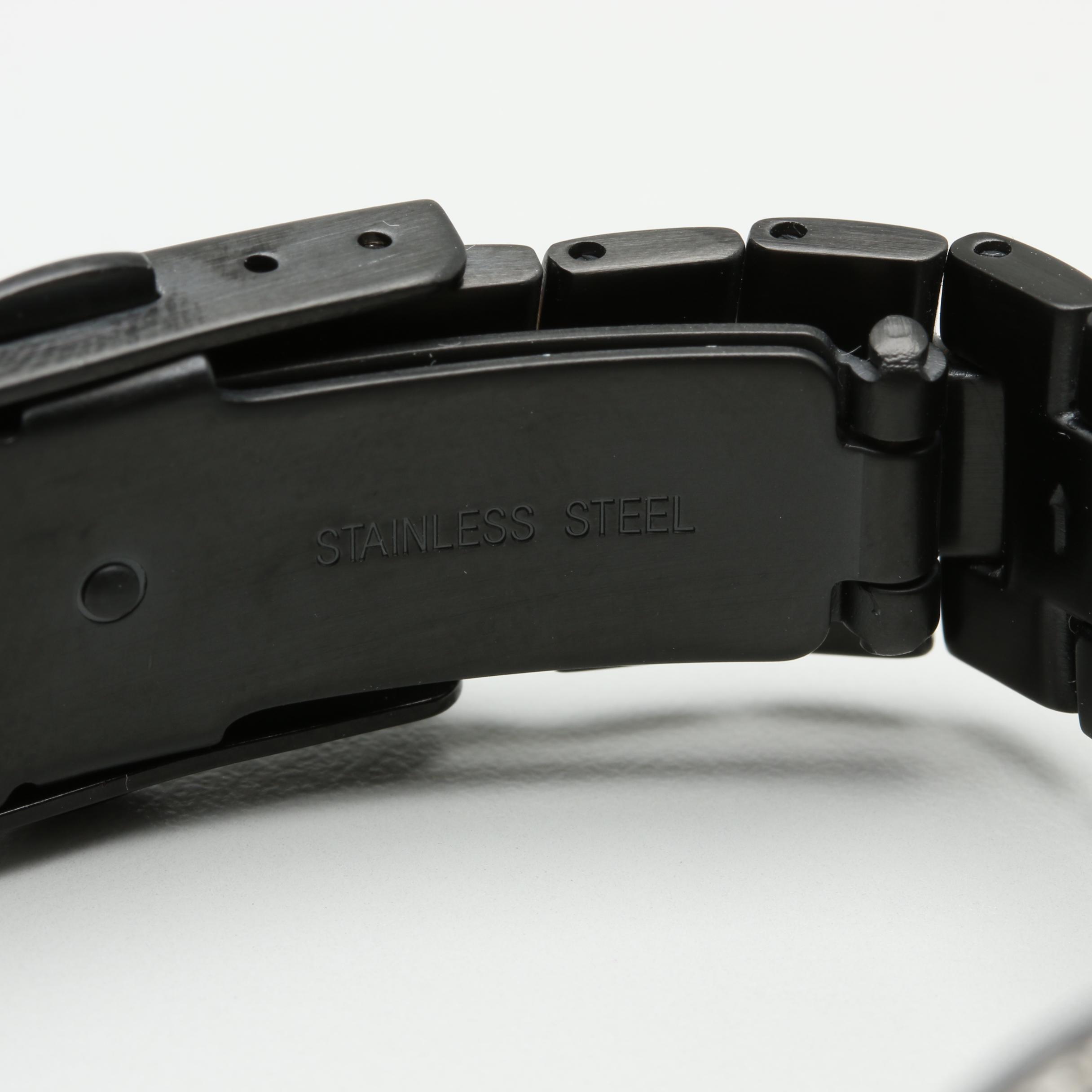 Schweiss Swiss Diamond and Black Ion Plated Stainless Steel Watch