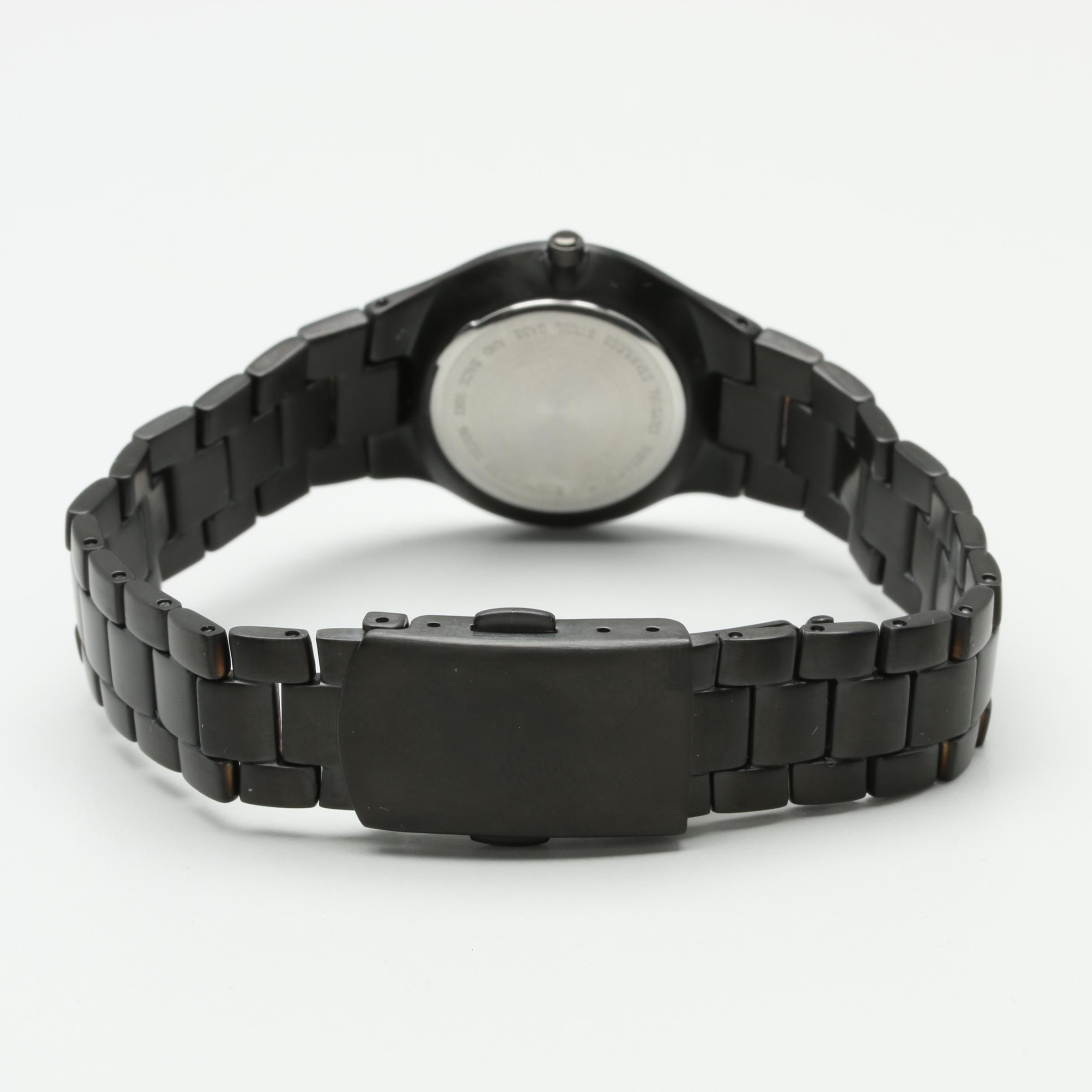 Schweiss Swiss Diamond and Black Ion Plated Stainless Steel Watch