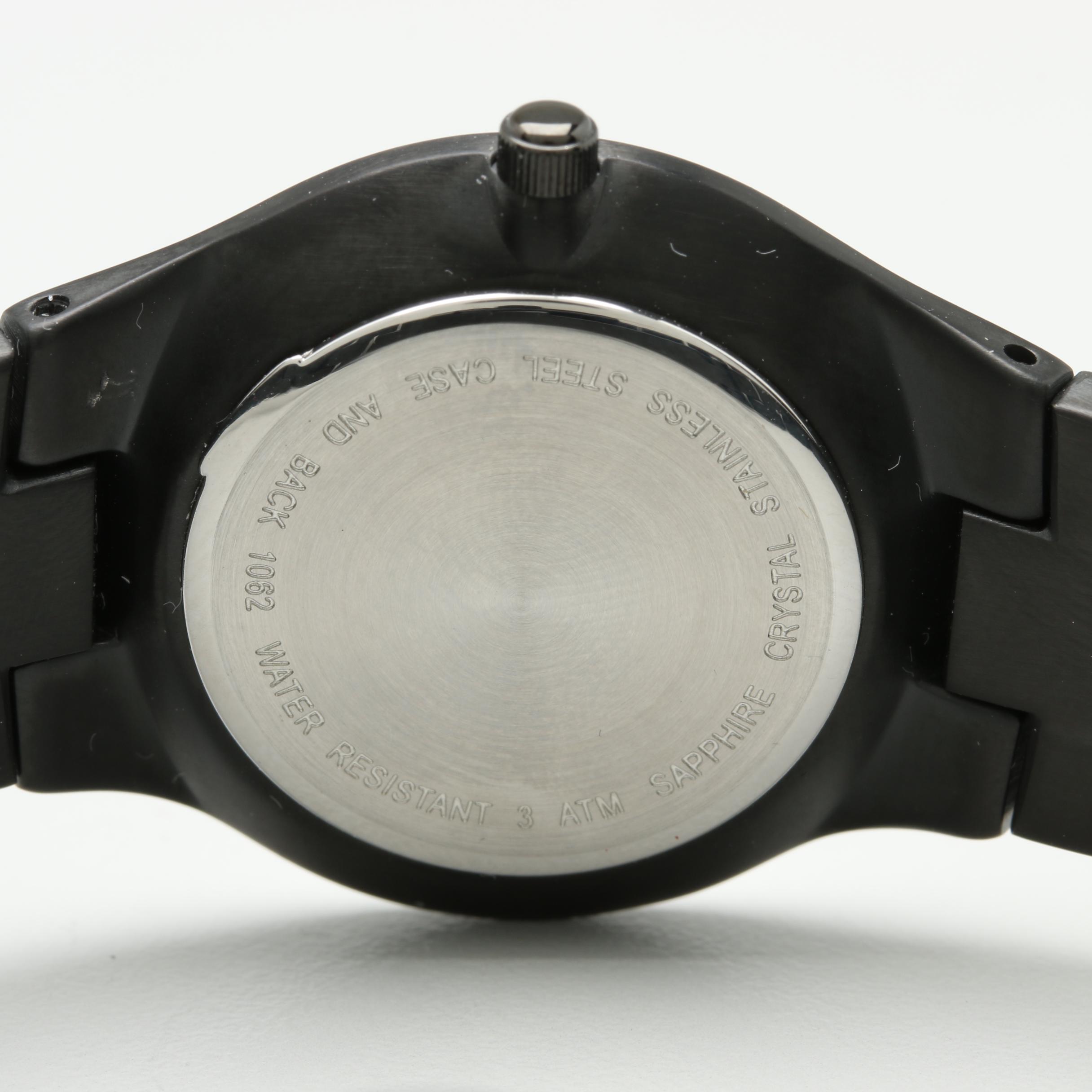 Schweiss Swiss Diamond and Black Ion Plated Stainless Steel Watch