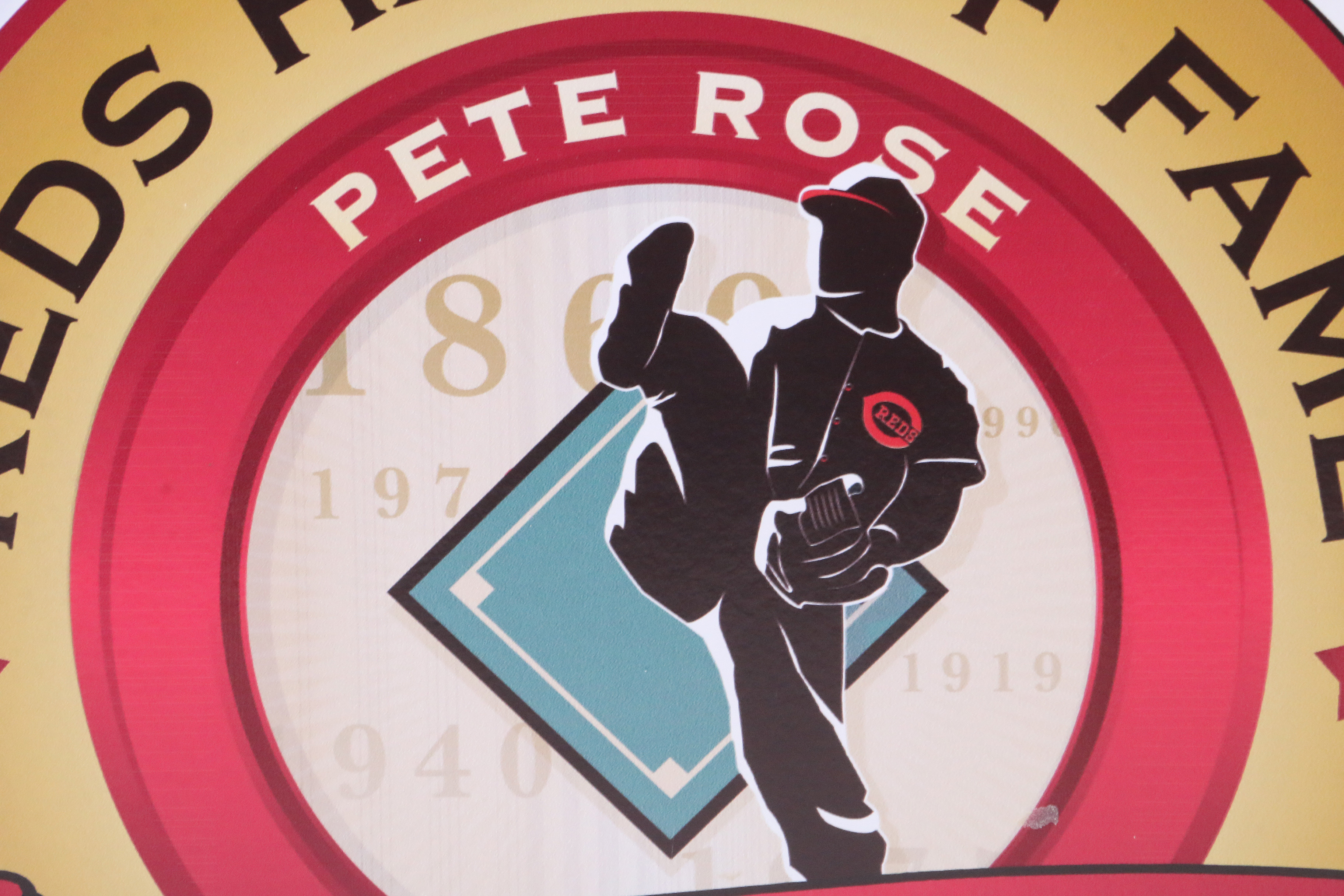 Two 2016 Pete Rose Hall of Fame Induction Exhibit Signs COA