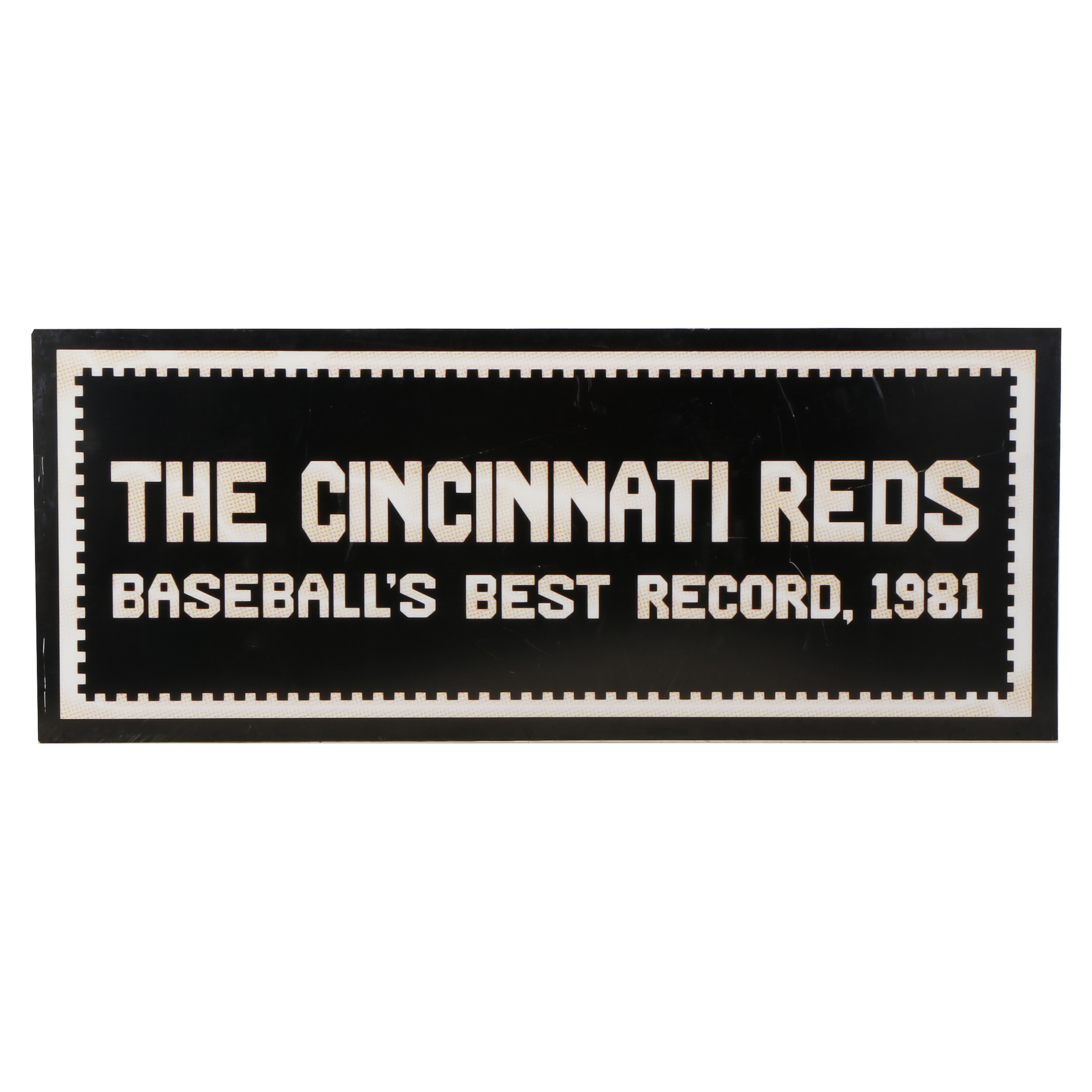 1981 "Best Record In Baseball" Scoreboard Exhibit From Reds Hall Of Fame COA