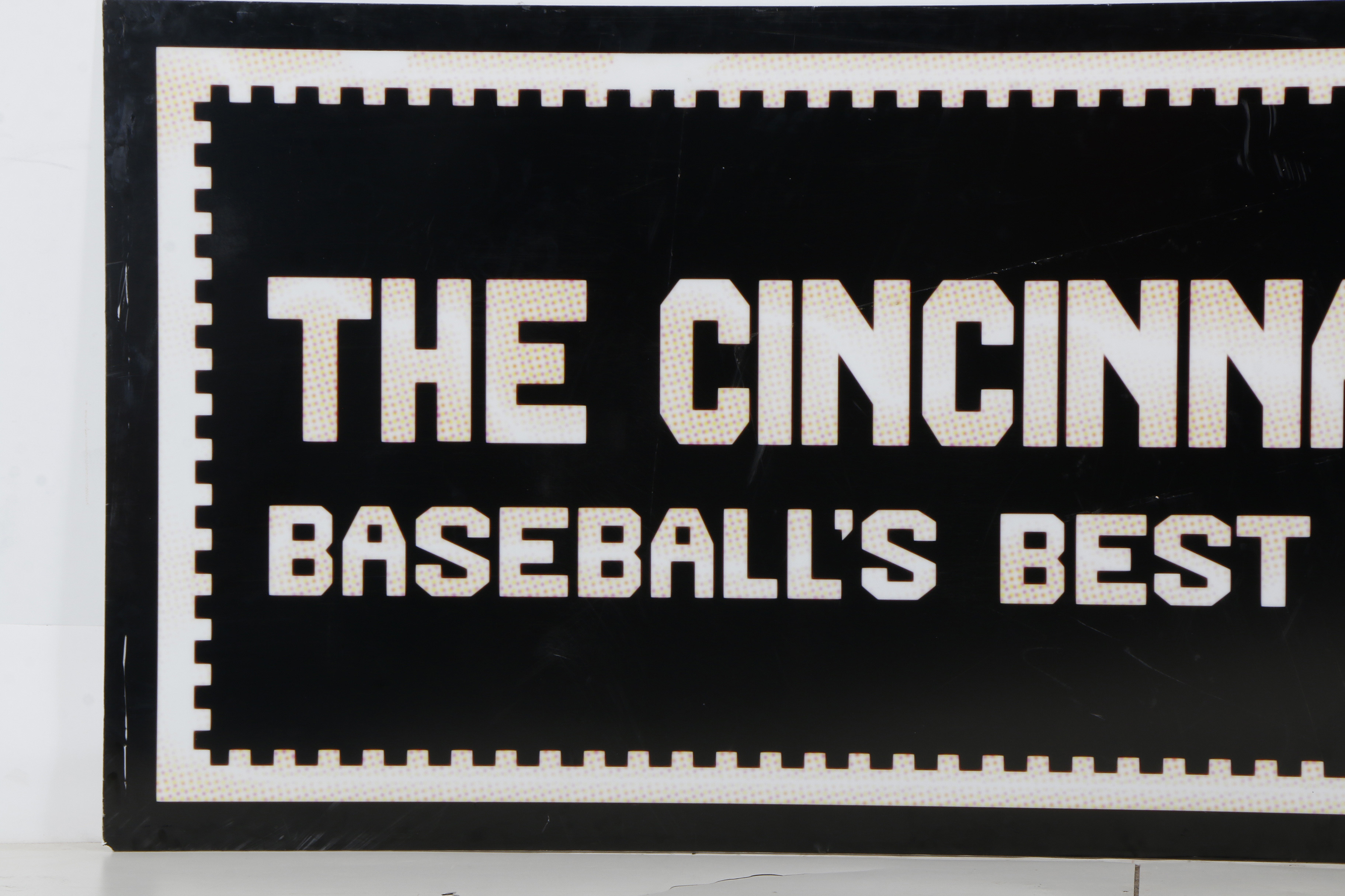 1981 "Best Record In Baseball" Scoreboard Exhibit From Reds Hall Of Fame COA