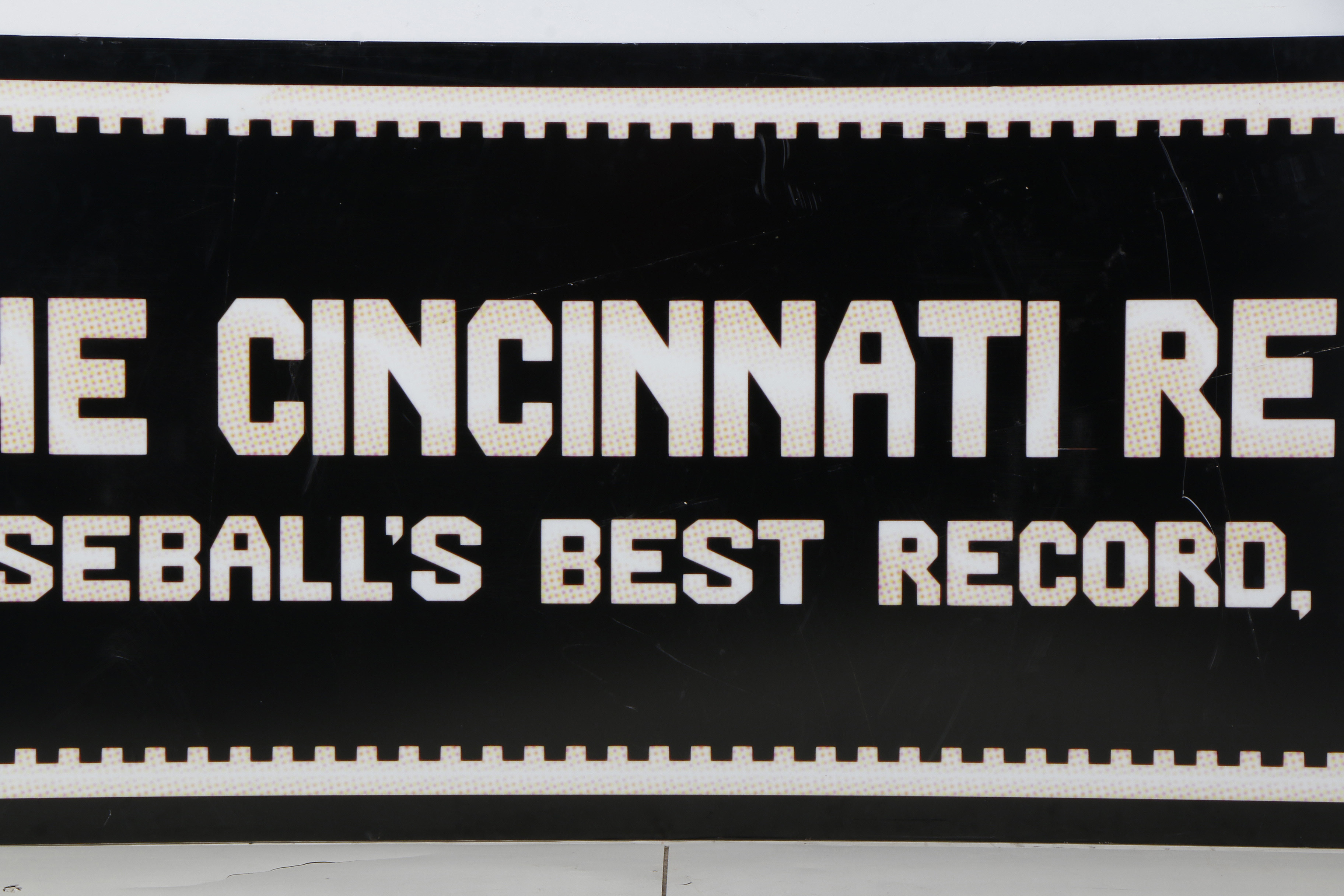 1981 "Best Record In Baseball" Scoreboard Exhibit From Reds Hall Of Fame COA