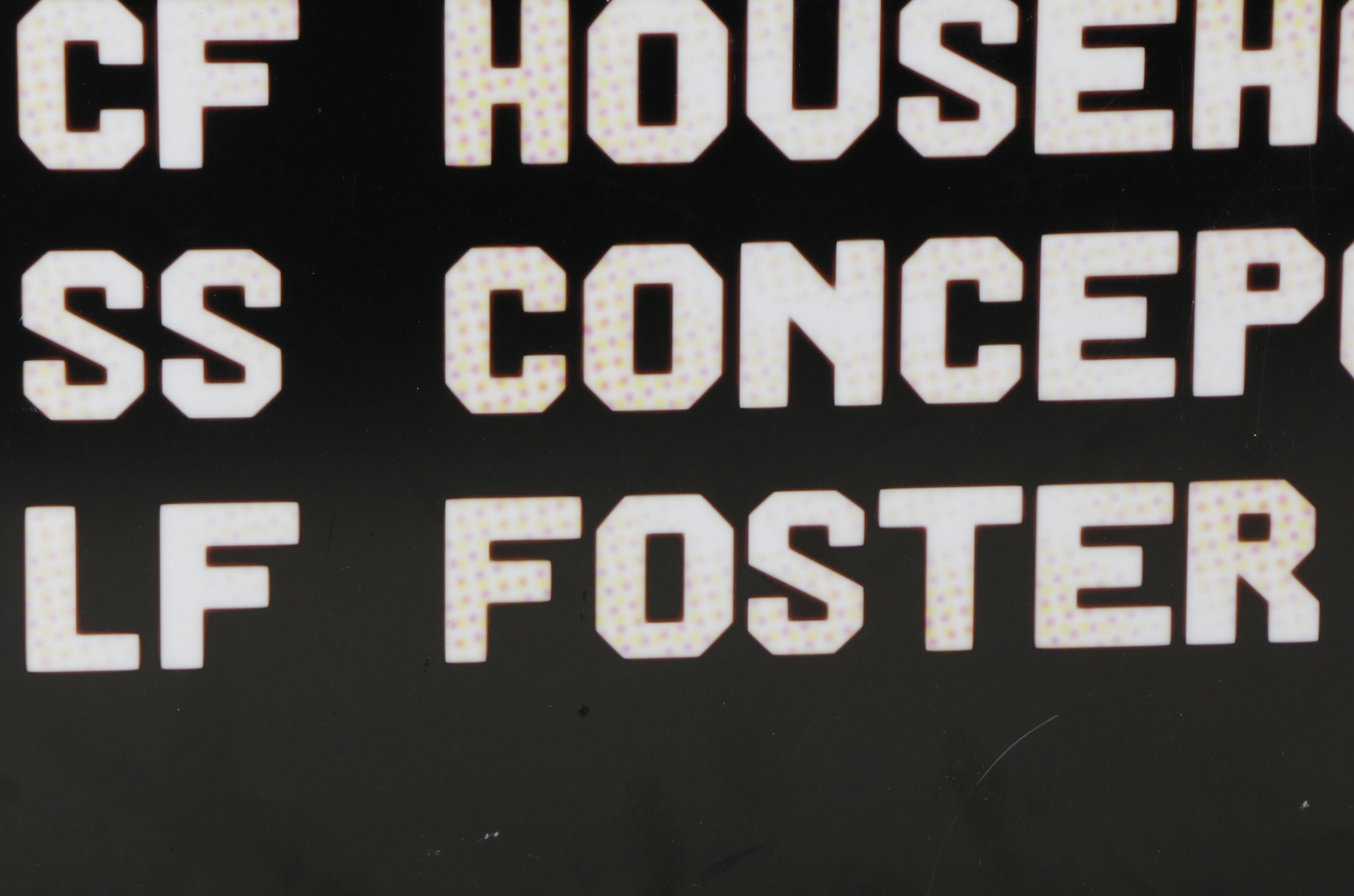 1981 Cincinnati Reds "Best Record Line-Up Scoreboard Lineup Exhibit COA