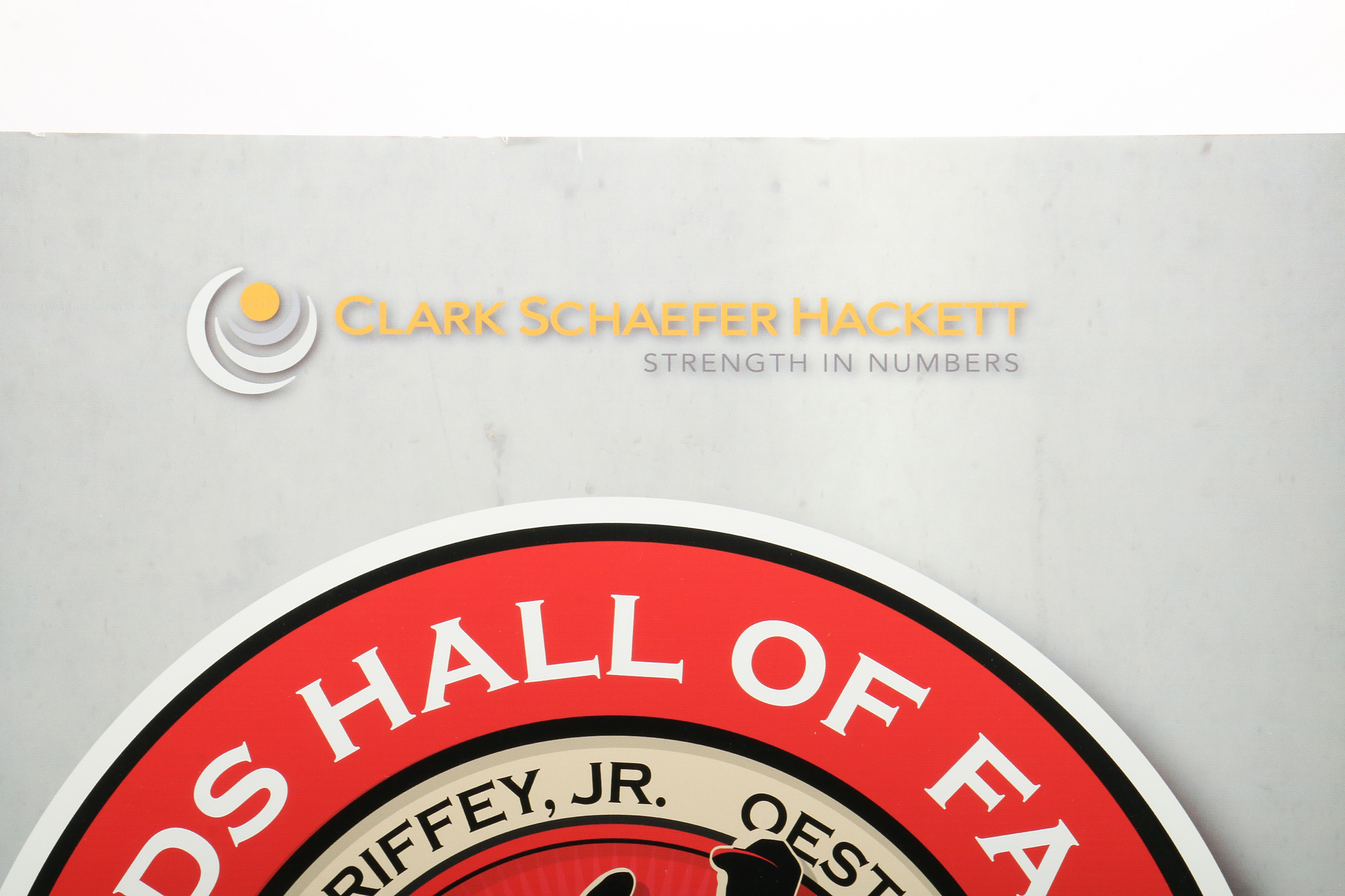 2014 Reds Hall of Fame Induction "Registration" Sign COA