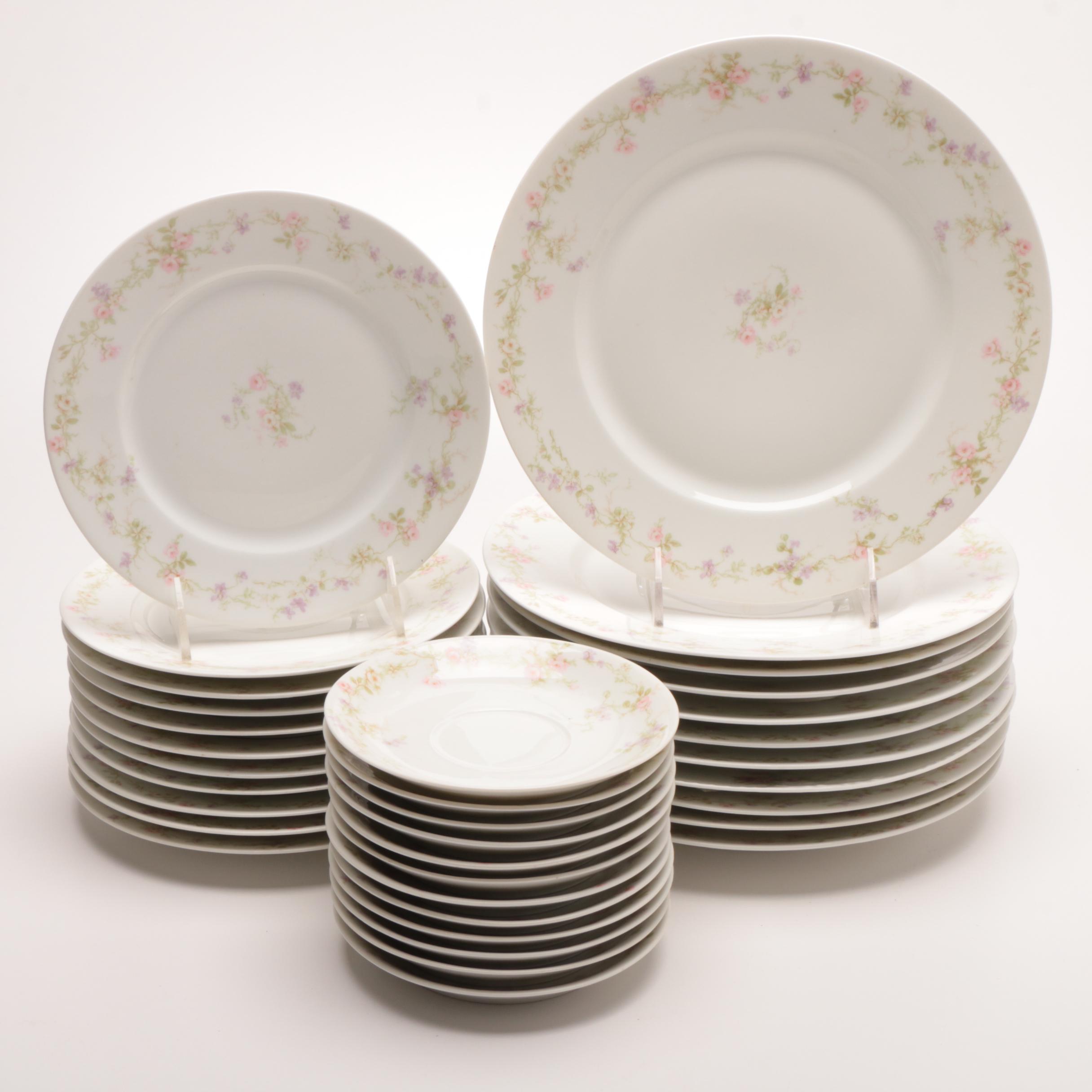 Antique Theodore Haviland Limoges Floral Porcelain Dinner Service