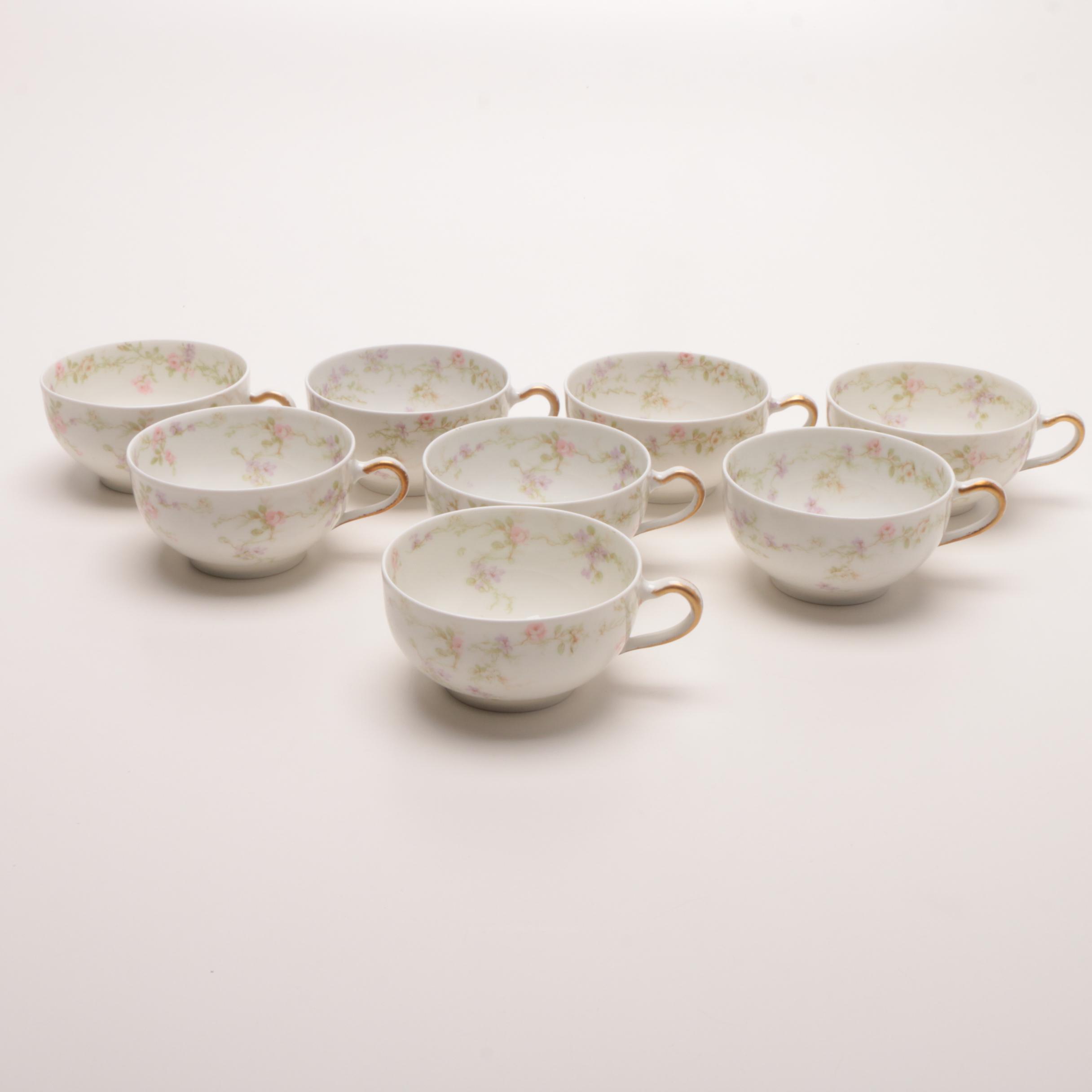 Antique Theodore Haviland Limoges Floral Porcelain Dinner Service