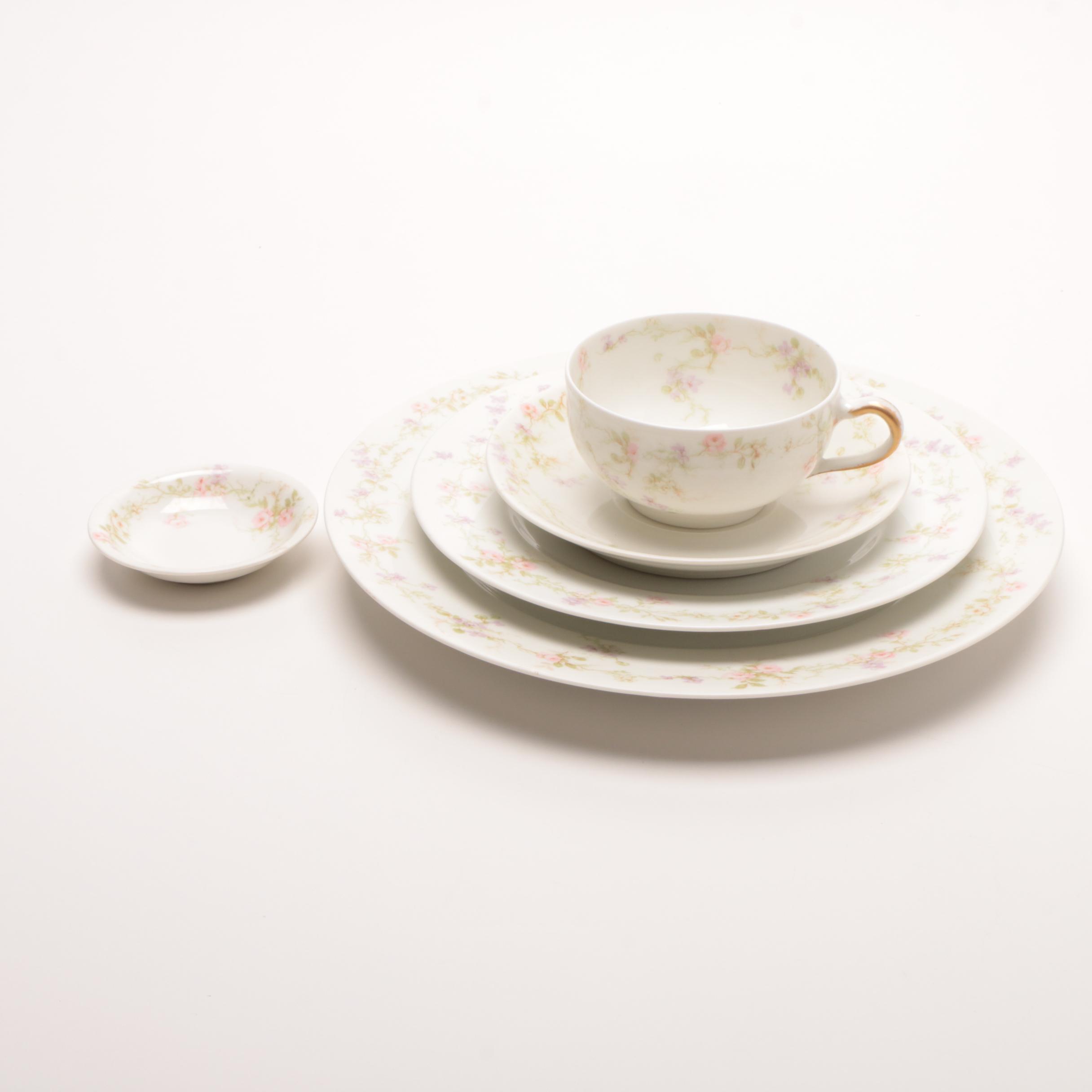 Antique Theodore Haviland Limoges Floral Porcelain Dinner Service