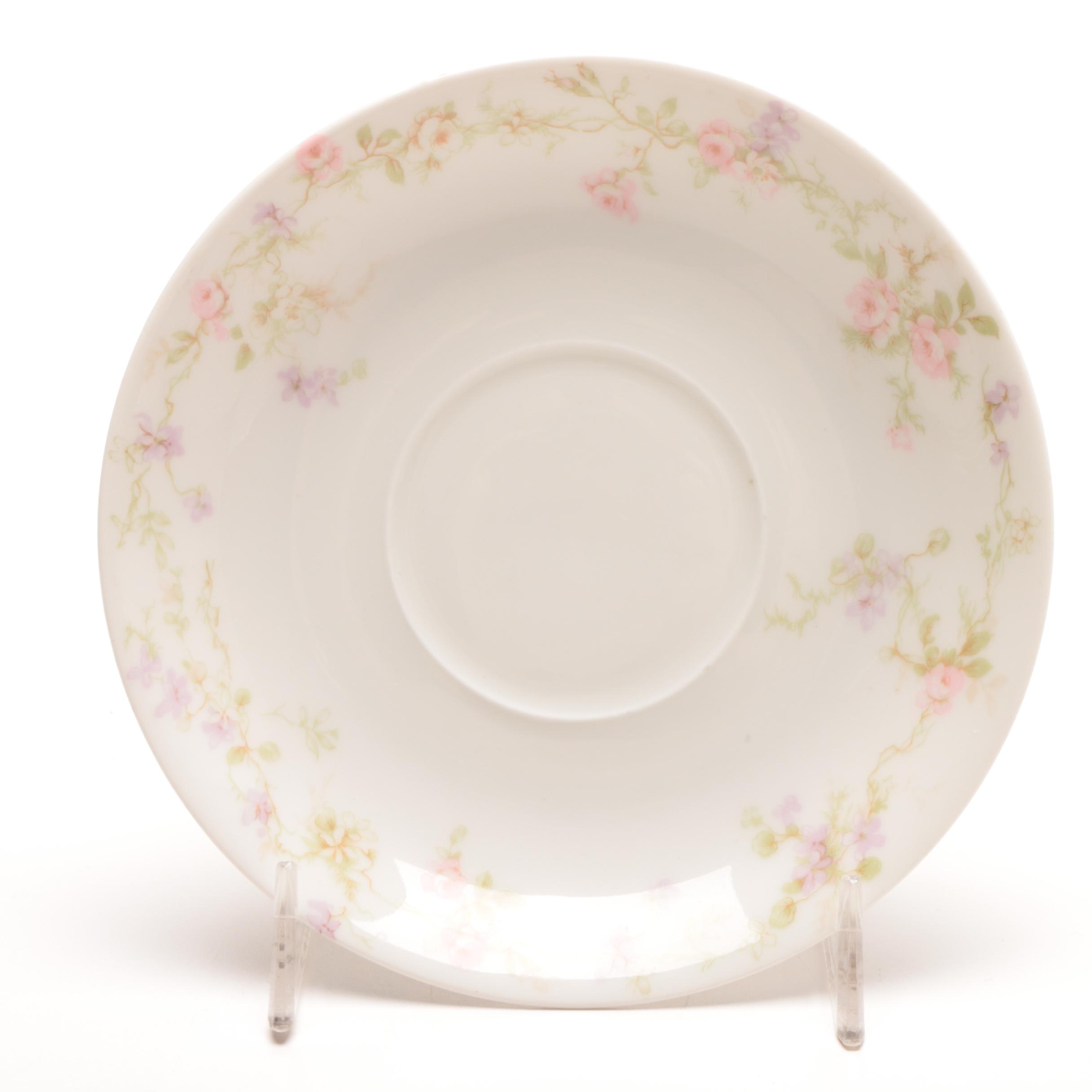Antique Theodore Haviland Limoges Floral Porcelain Dinner Service