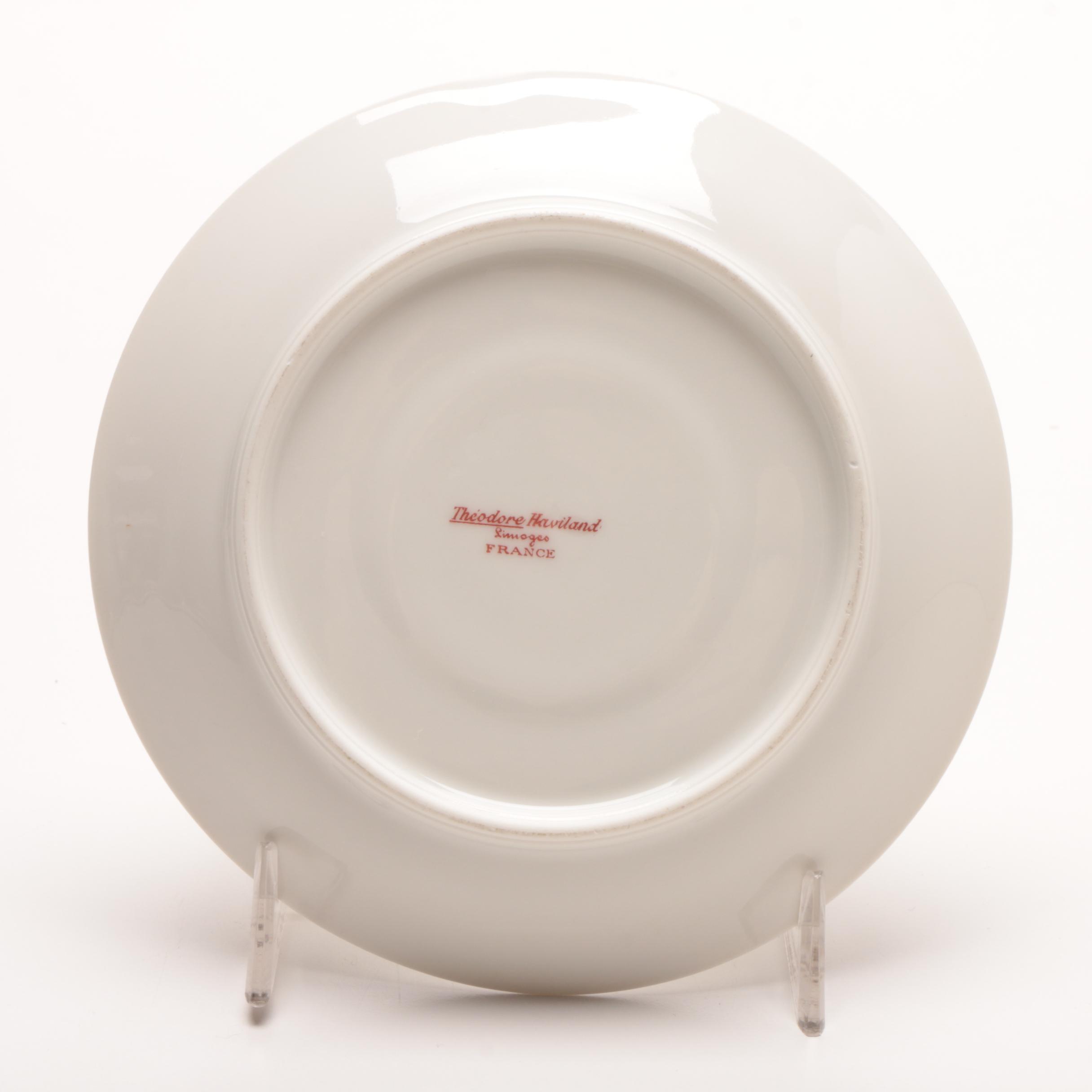 Antique Theodore Haviland Limoges Floral Porcelain Dinner Service