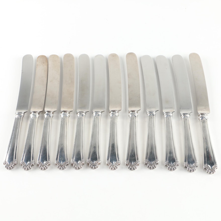 Reed & Barton "St. George" Sterling Handled Dinner Knife Set